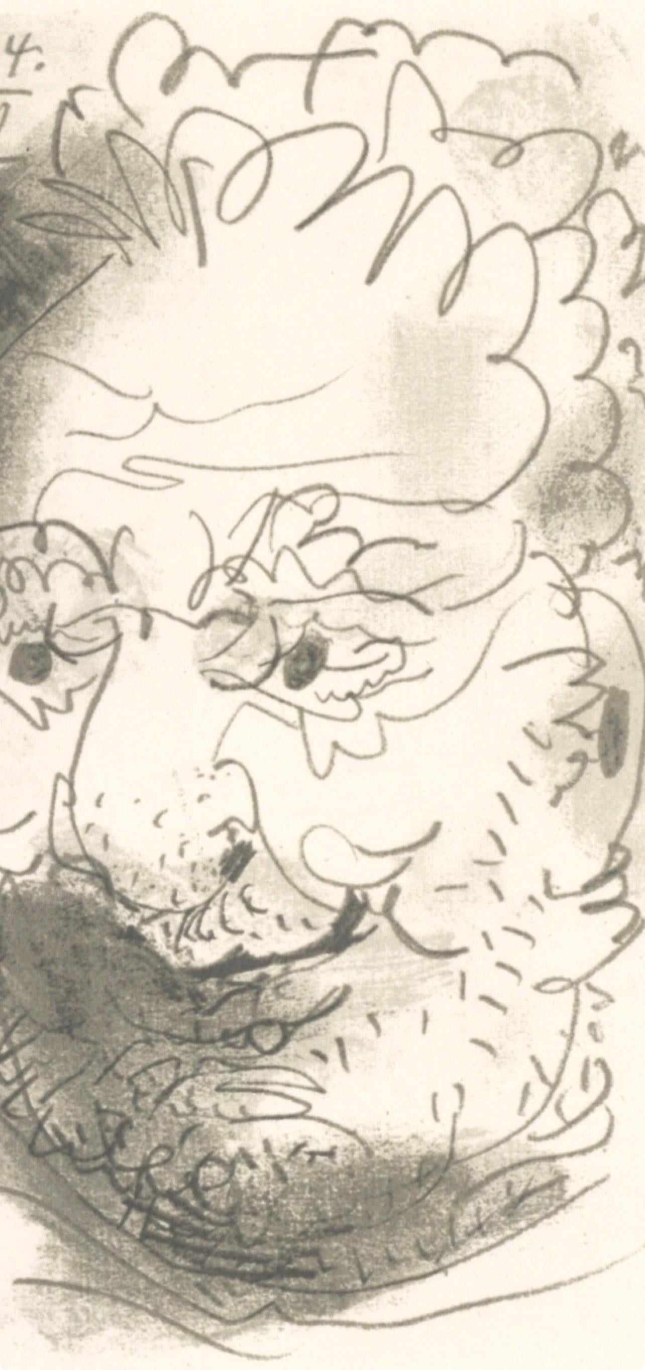 Pablo Picasso, Composition, Le Goût du Bonheur (Cramer 148; Bloch 2013), Limited Edition Mixed Media Lithograph