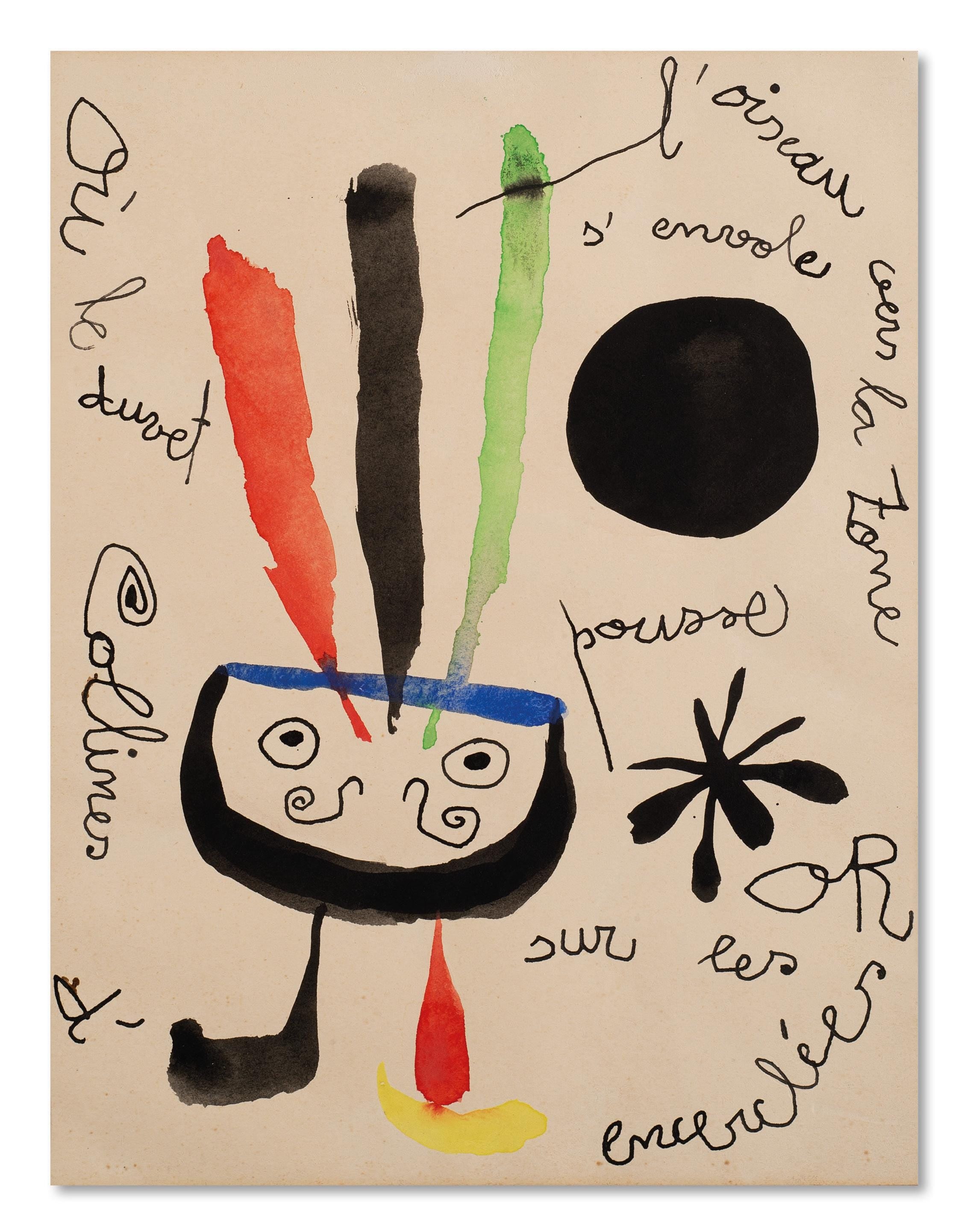 Joan Miró, Composition, XXe siècle, Limited Edition Lithograph