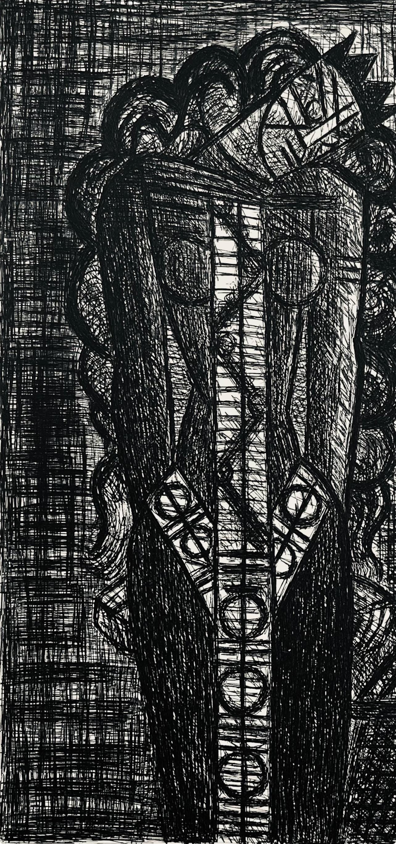 Marcel Gromaire, Folie De La Reine, Scène XIX, Shakespeare, Macbeth, Eaux-fortes de Gromaire, Limited Edition Etching