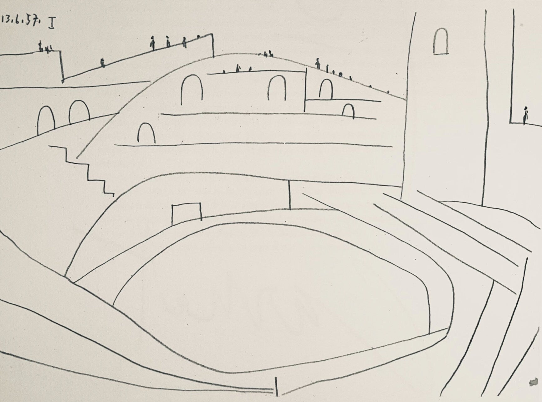 Pablo Picasso, Composition (Bloch 1276; Czwiklitzer 23), Toros y Toreros, Limited Edition Lithograph