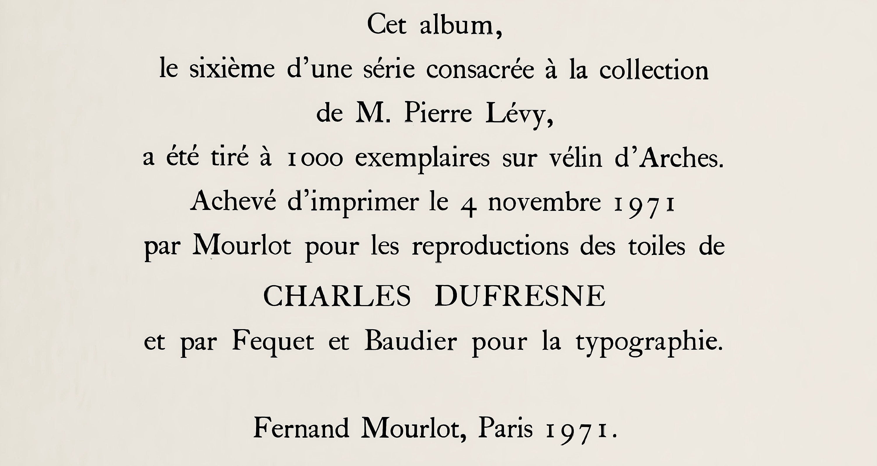 Charles Dufresne, Nature Morte a la Nappe de Couleur, Dufresne, Collection Pierre Lévy, Limited Edition Lithograph