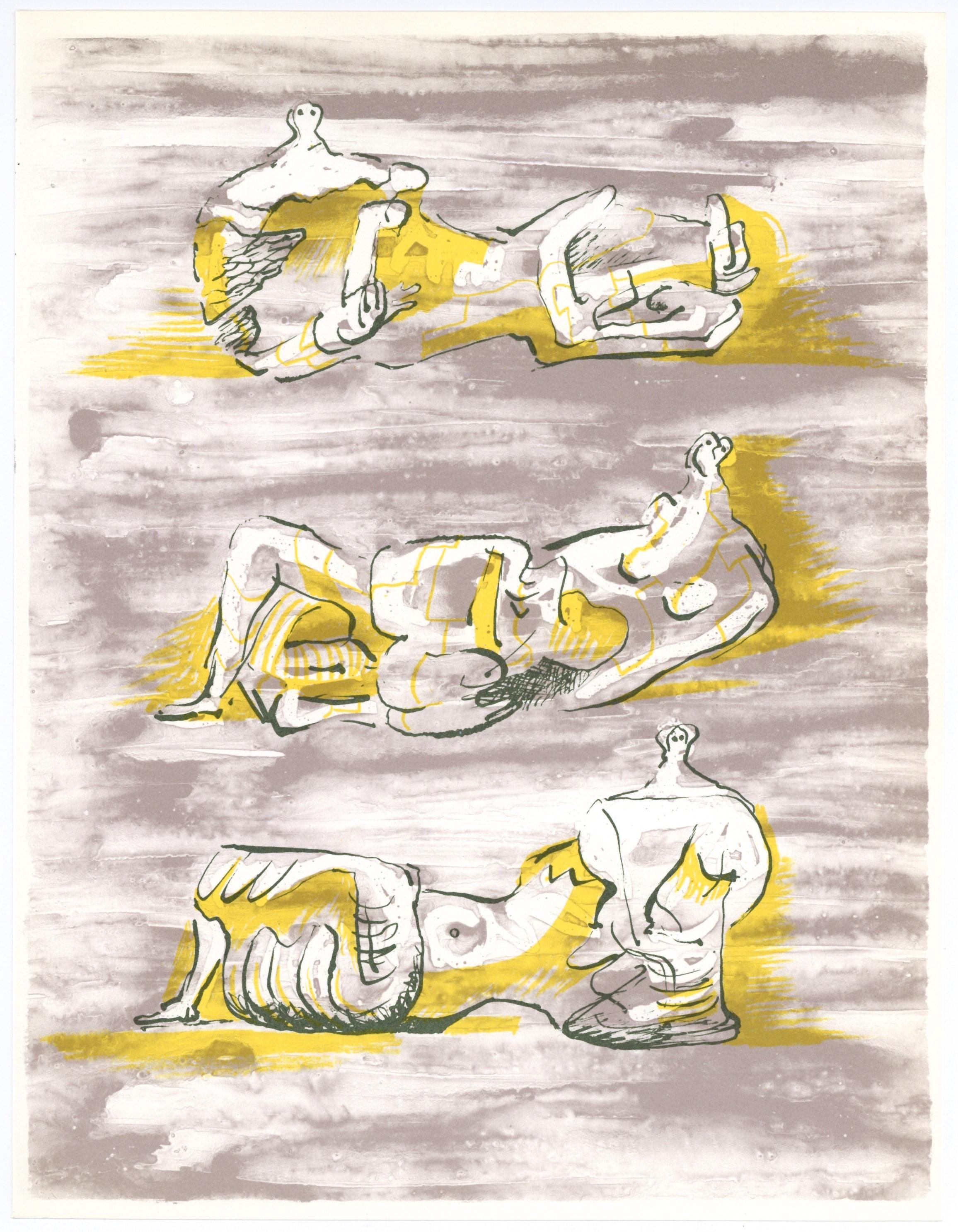 Henry Moore, Three Reclining Figures (Cramer 180), XXe siècle, Limited Edition Lithograph