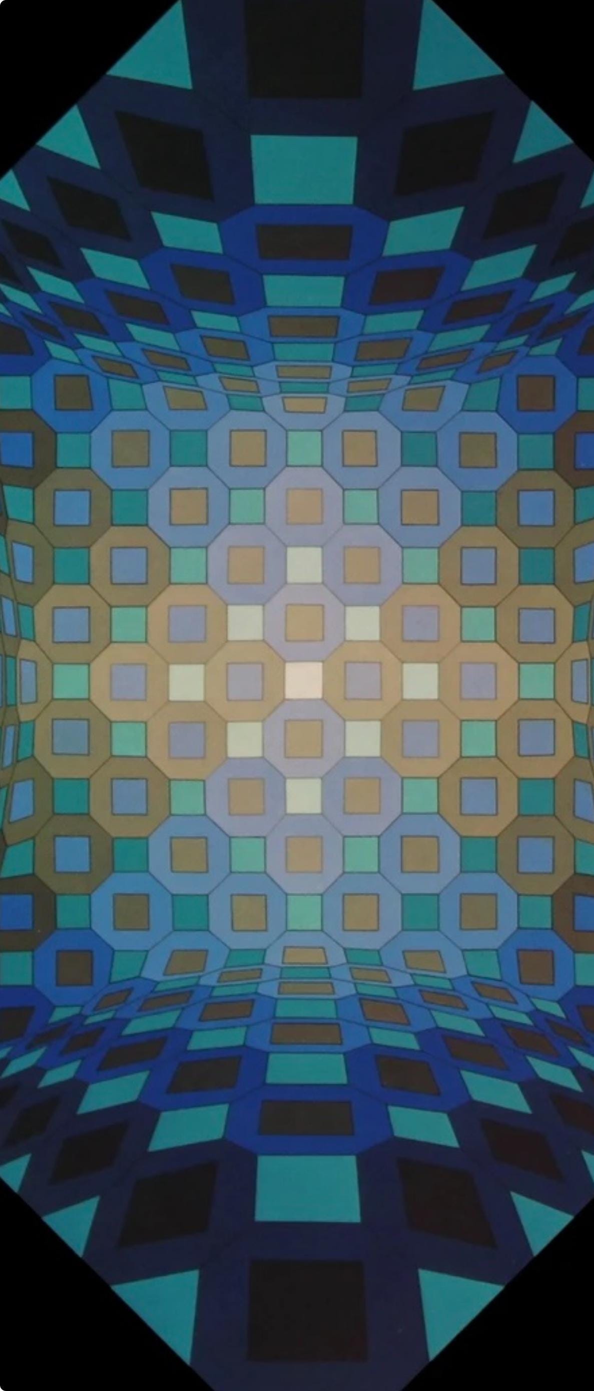 Victor Vasarely, Composition, Octogone, Limited Edition Héliogravure