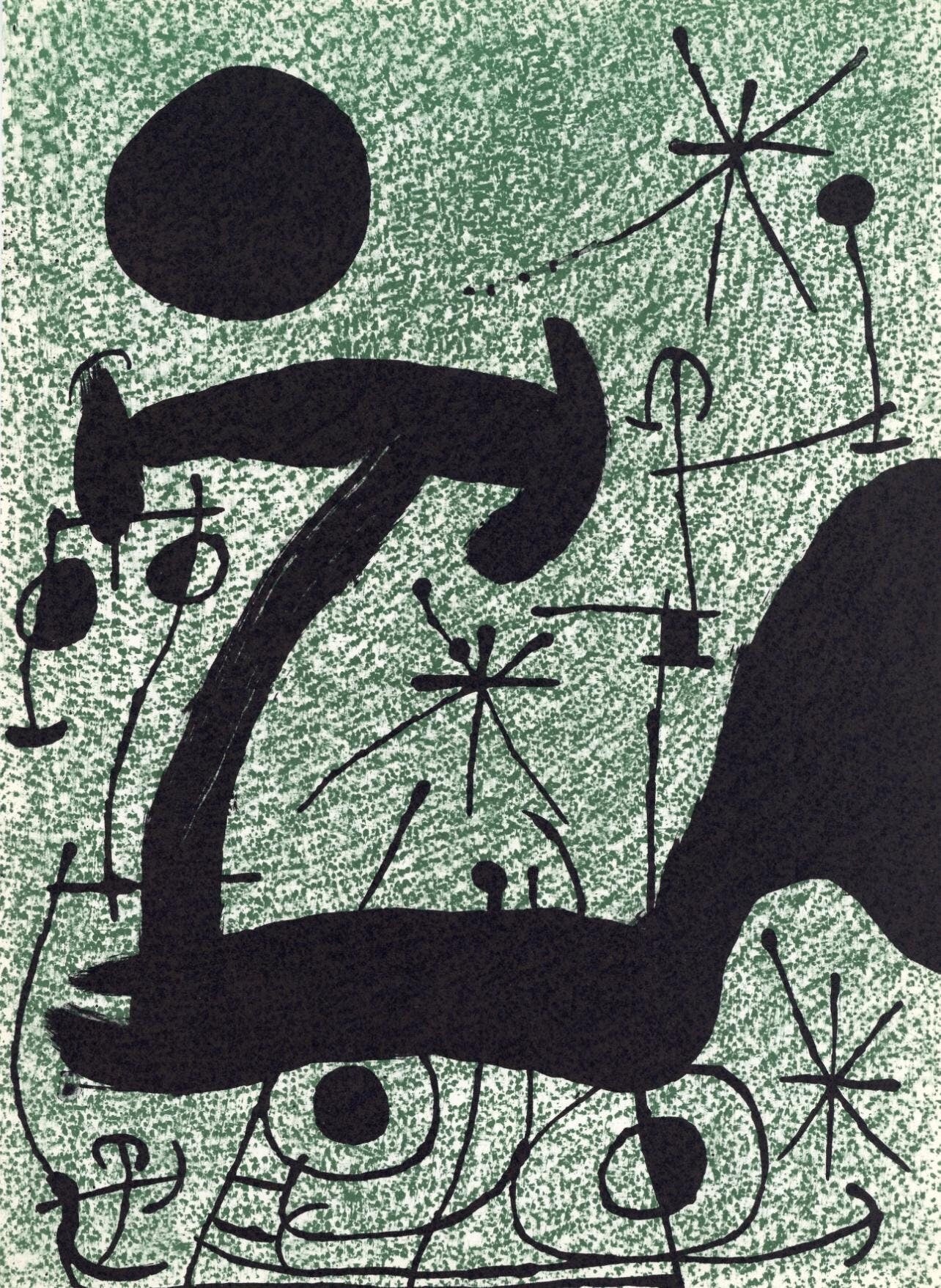 Joan Miró, Composition (Cramer 112; Mourlot 439-442), Derrière le miroir, Limited Edition Lithograph