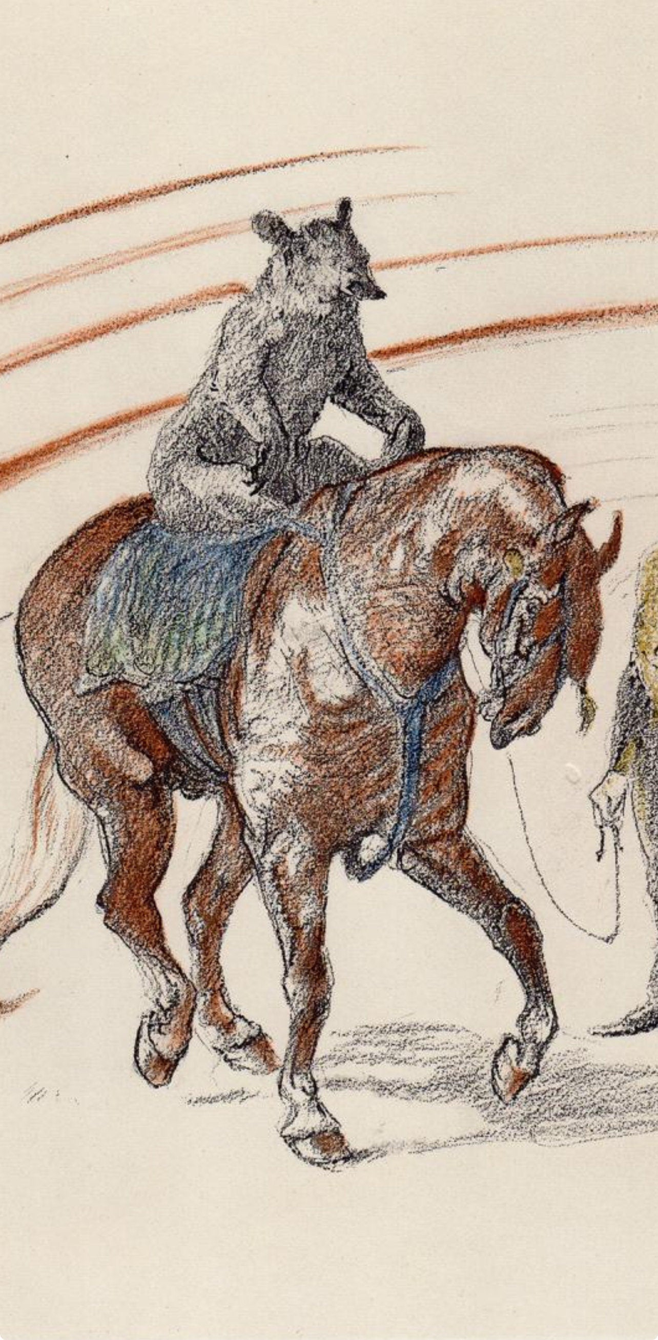Henri de Toulouse-Lautrec, Travail de l'Ours sur, The Circus by Toulouse-Lautrec, Limited Edition Lithograph