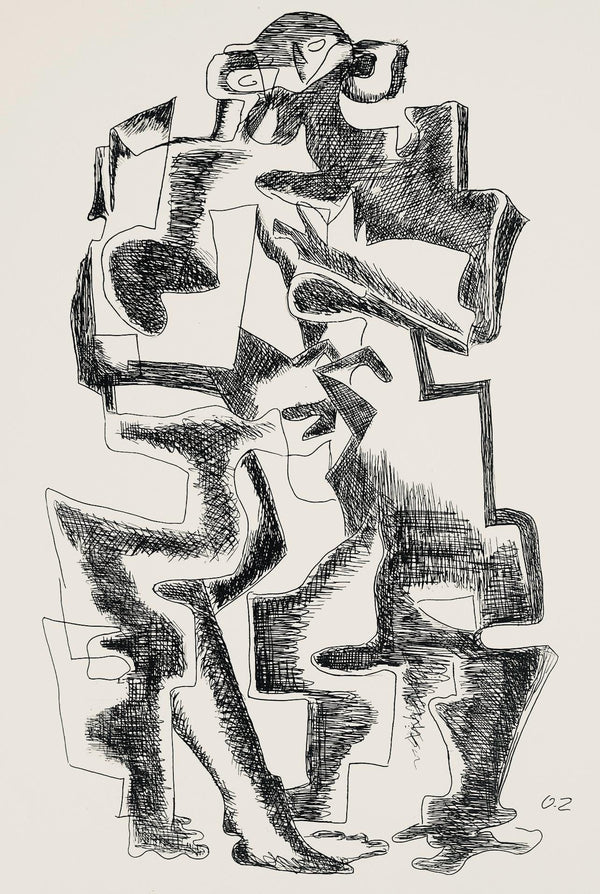 Ossip Zadkine, L'Homme-Chat, Paroles peintes I, Limited Edition Etching