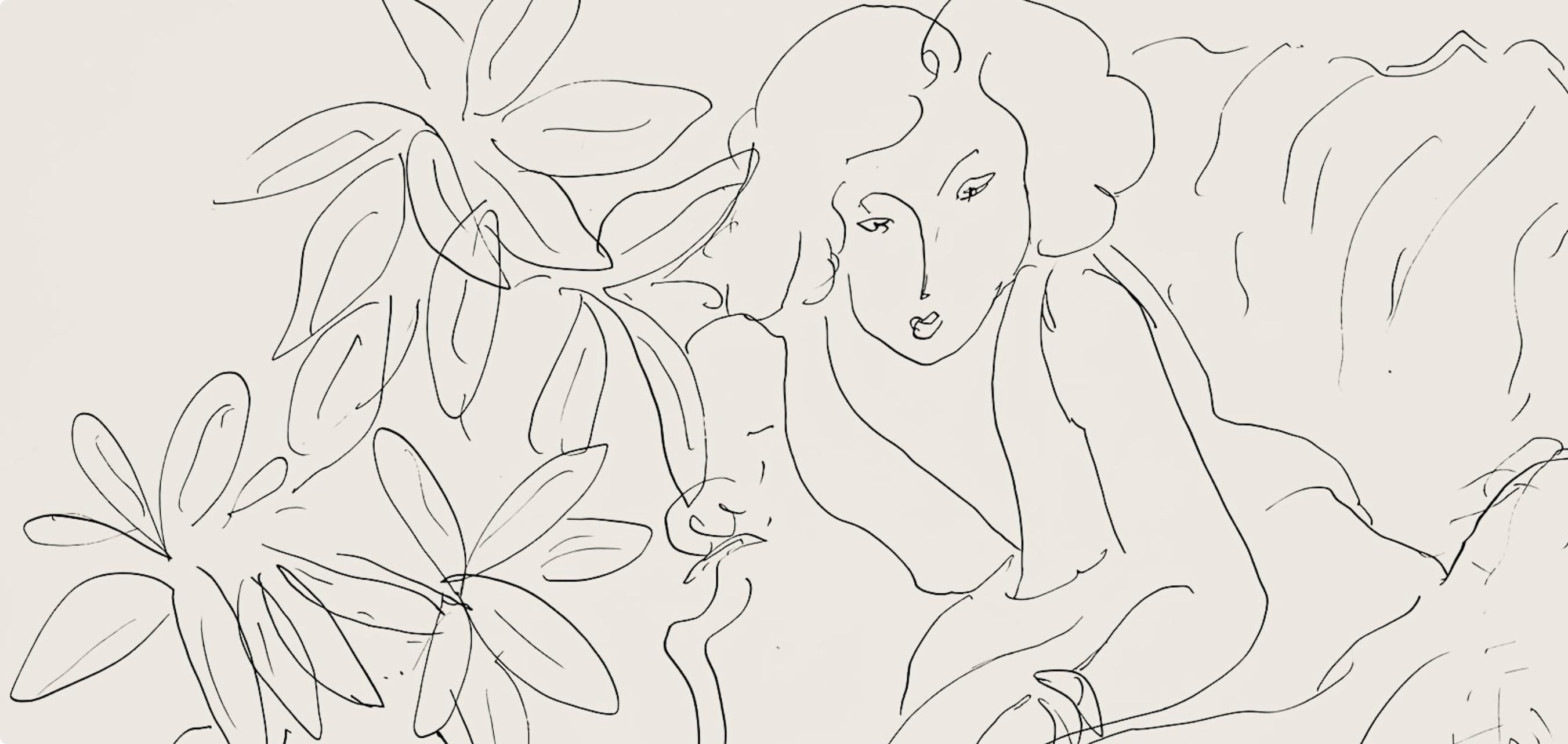 Henri Matisse, Série E, var. 12 (Duthuit 9), Henri Matisse, Dessins, Thèmes et variations, Limited Edition Lithograph