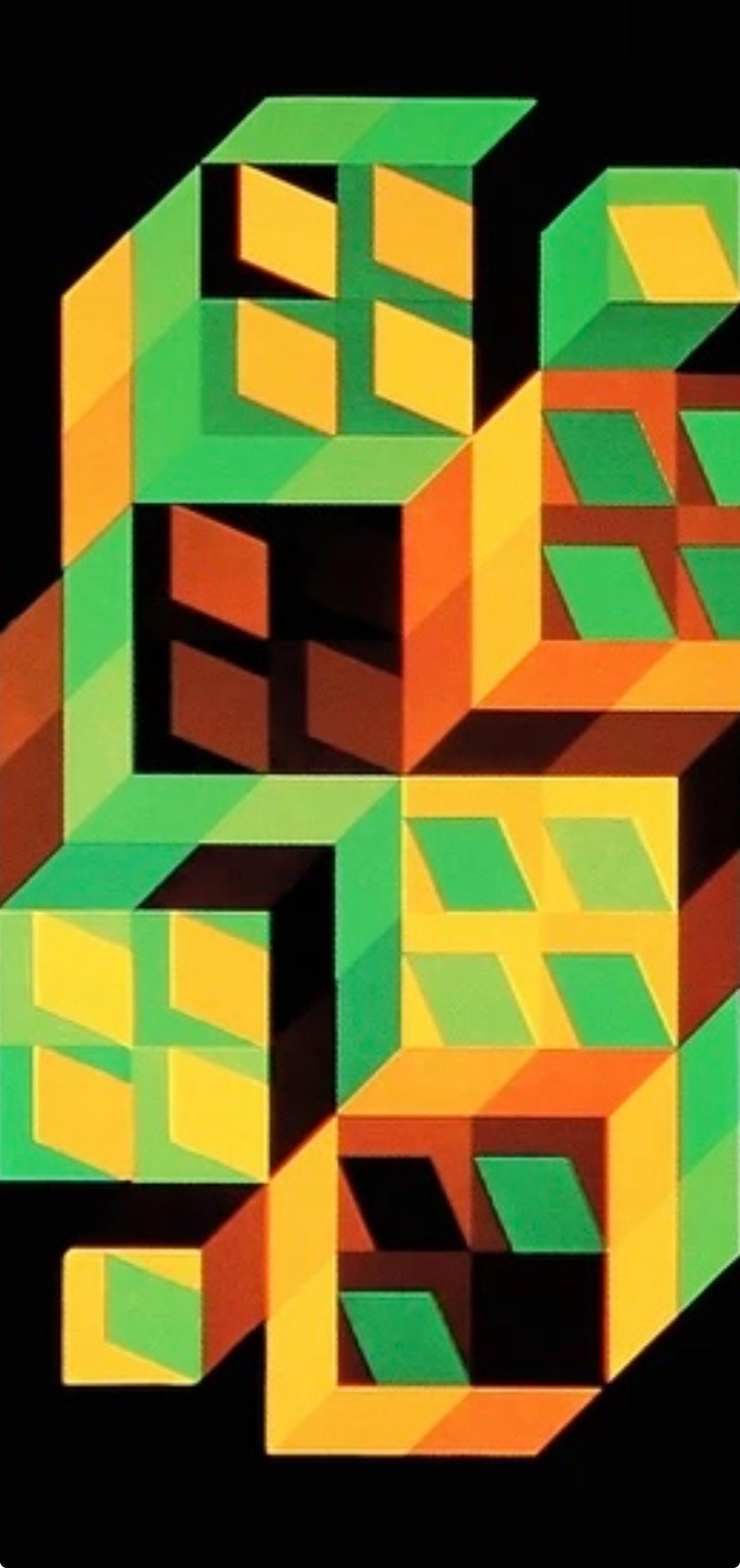 Victor Vasarely, Composition, Hommage à Hexagone, Limited Edition Héliogravure