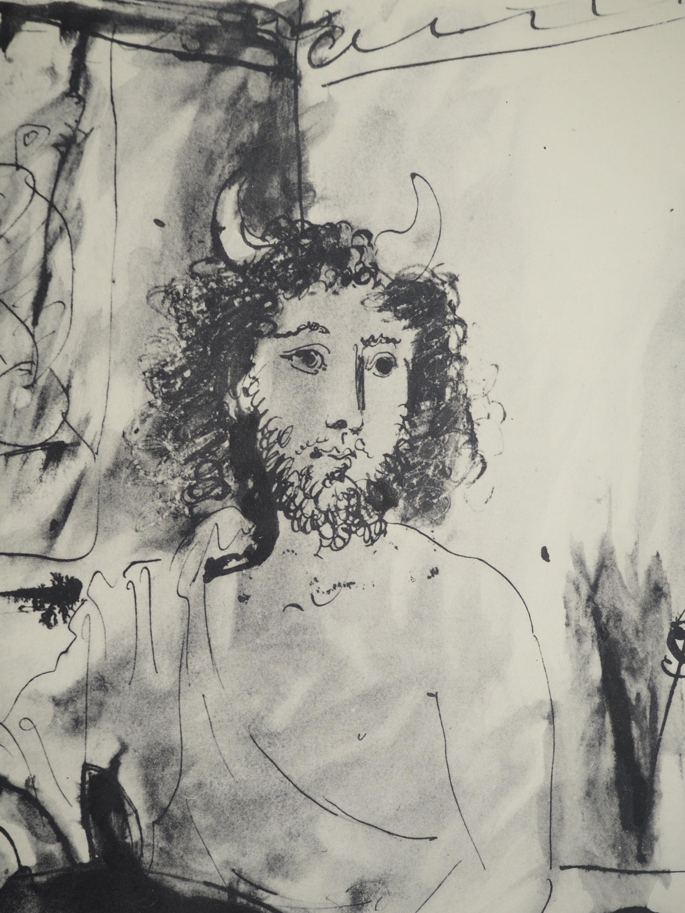 Pablo Picasso, Composition (Orozco 238), Picasso, La flûte double, Limited Edition Lithograph