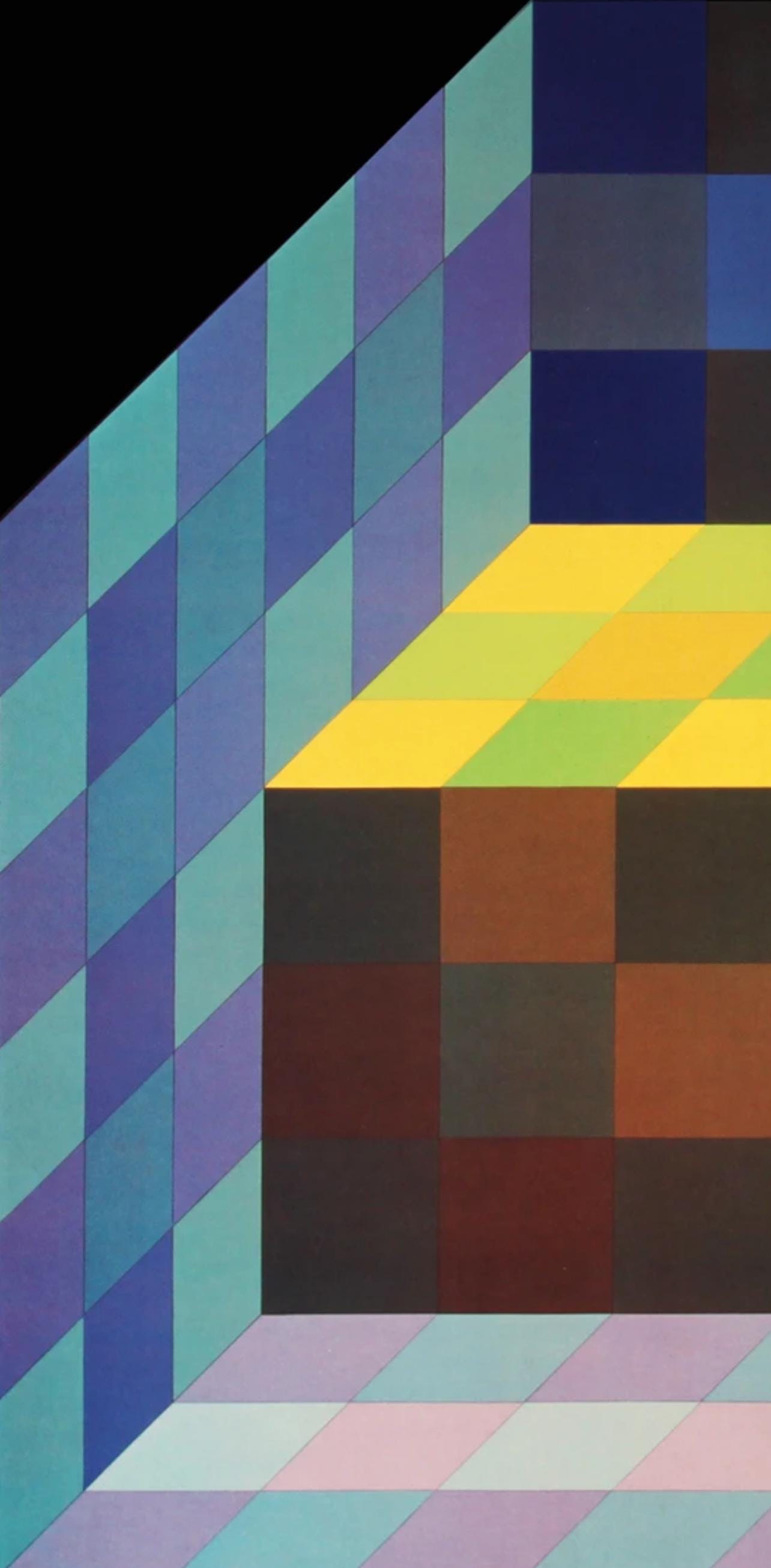 Victor Vasarely, Composition, Progressions I, Limited Edition Héliogravure