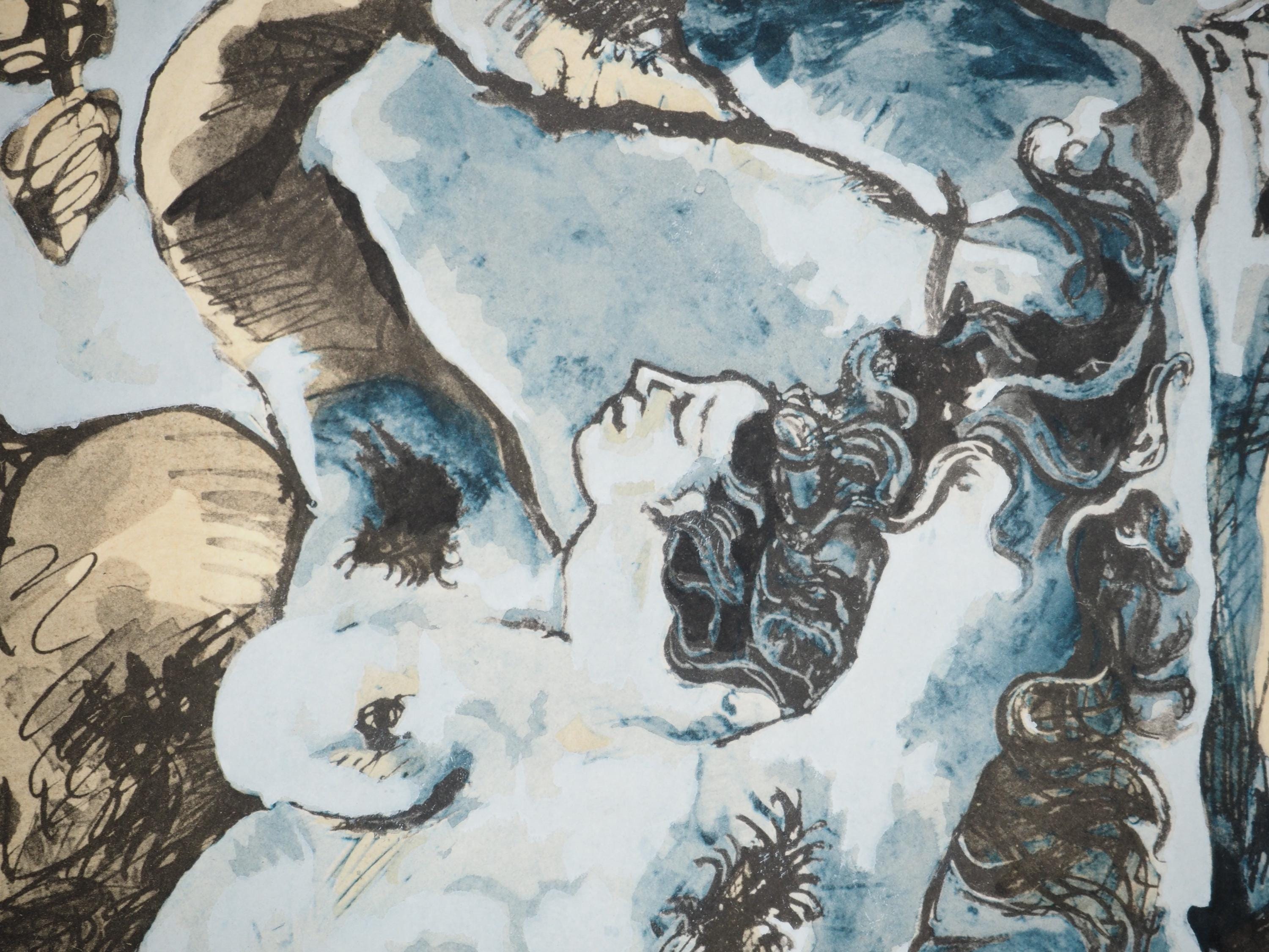 Pablo Picasso, Composition (Orozco 238), Picasso, La flûte double, Limited Edition Lithograph