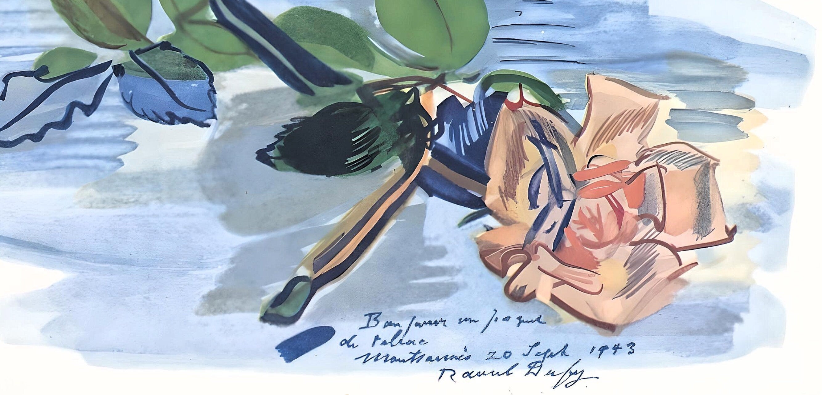 Raoul Dufy, Les roses coupées, Vacances forcées