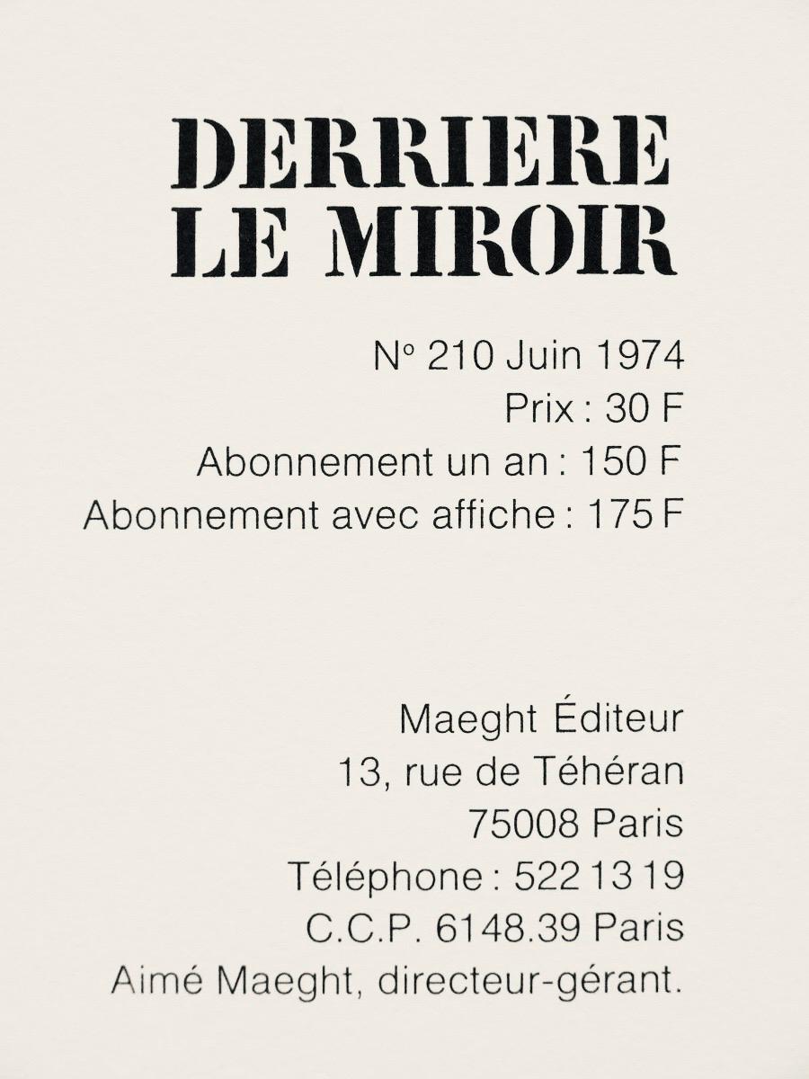 Antoni Tàpies, Composition, Derrière le miroir, Limited Edition Lithograph