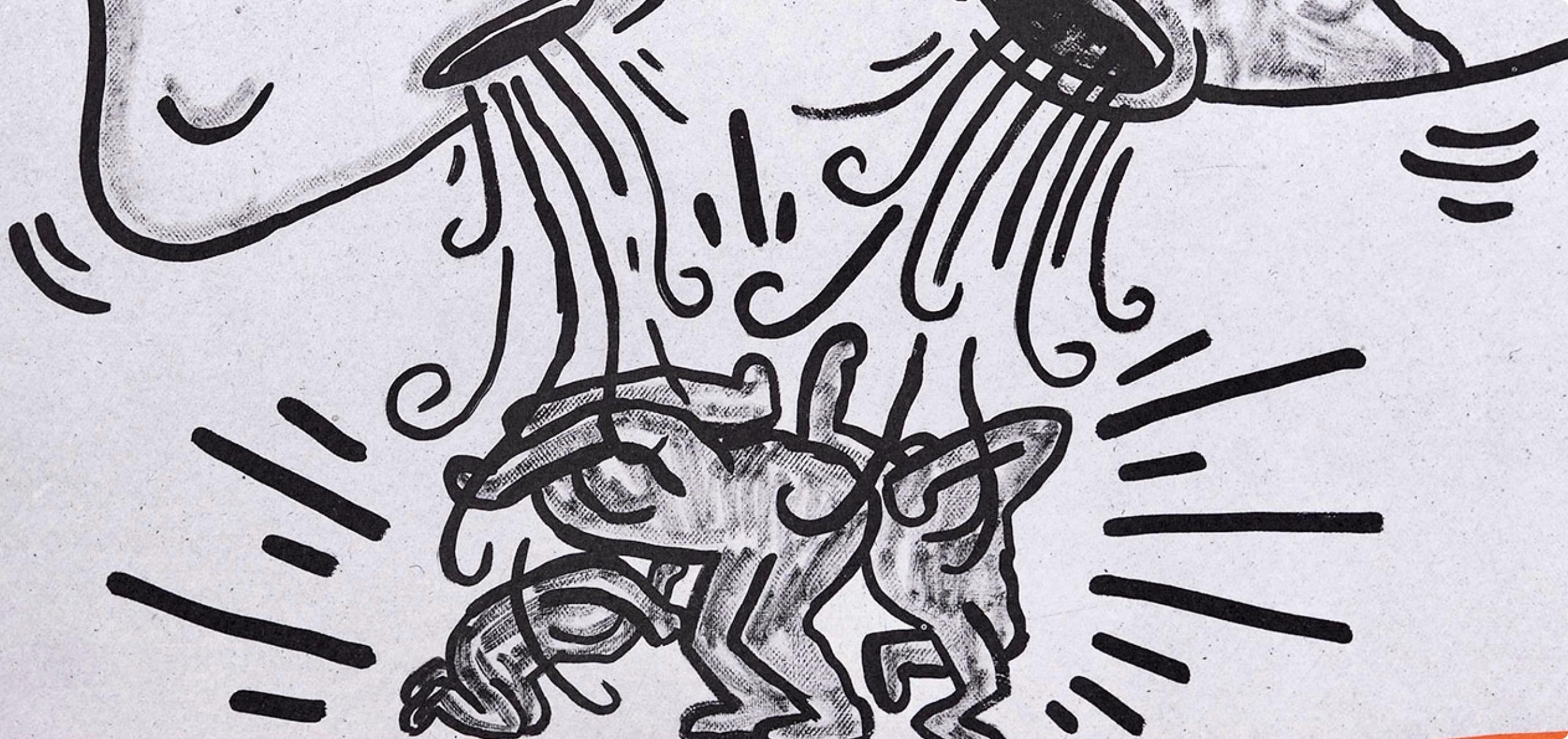 Keith Haring, Composition, Against All Odds, Limited Edition Lithograph