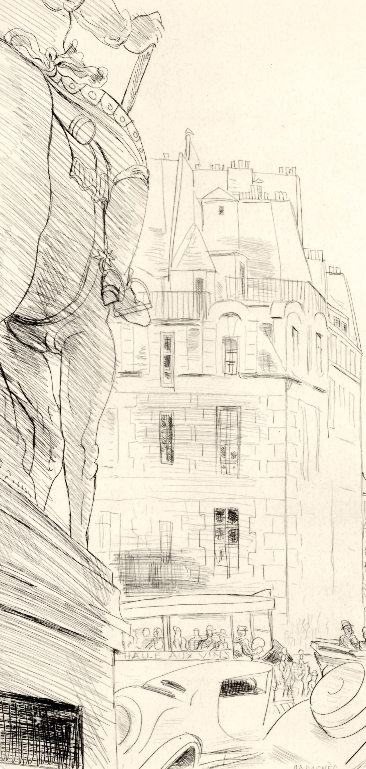 Jean Gabriel Daragnès, Présence de Paris, A La gloire à Paris, Limited Edition Etching