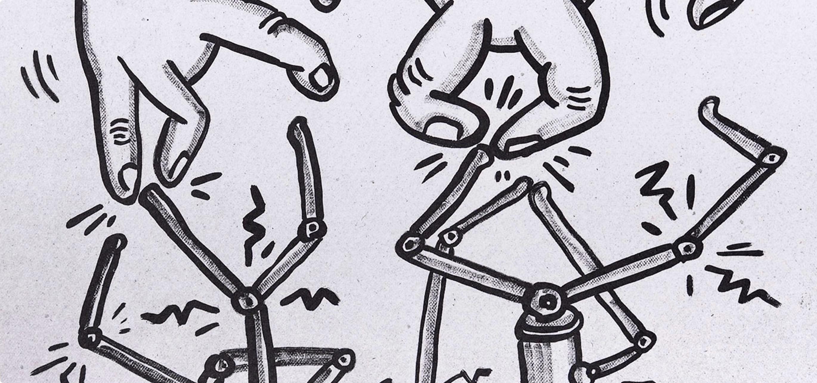 Keith Haring, Composition, Against All Odds, Limited Edition Lithograph