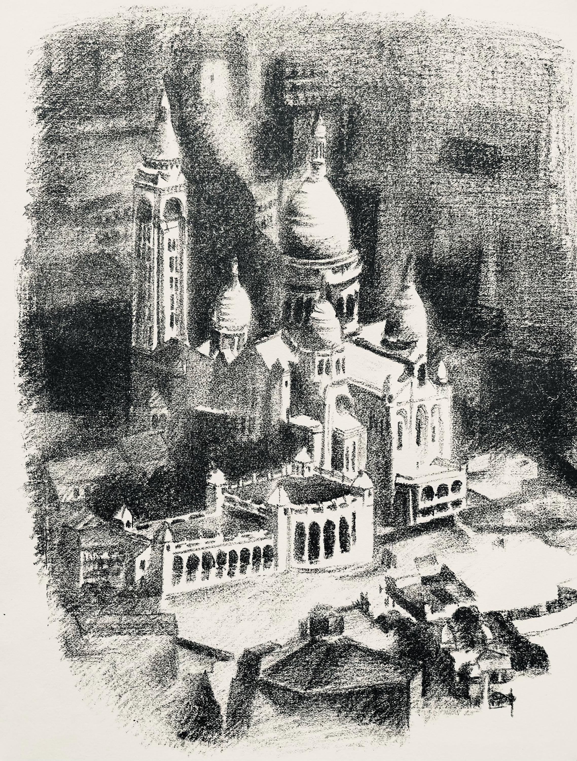 Robert Delaunay, Le Sacré-Cœur (Habasque 720-728), Allo! Paris!, Limited Edition Lithograph