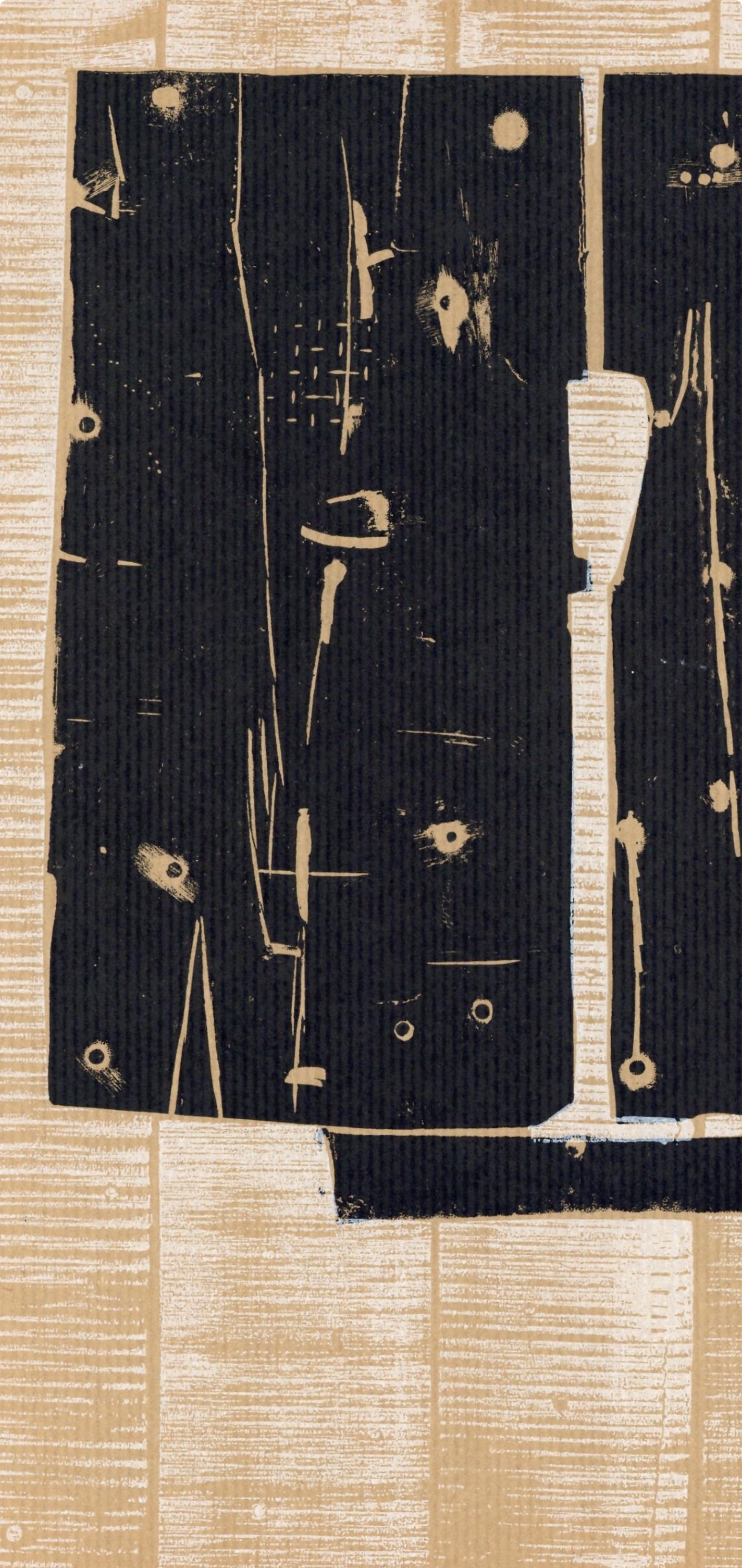 Pietro Consagra, Composition, XXe siècle, Limited Edition Woodcut