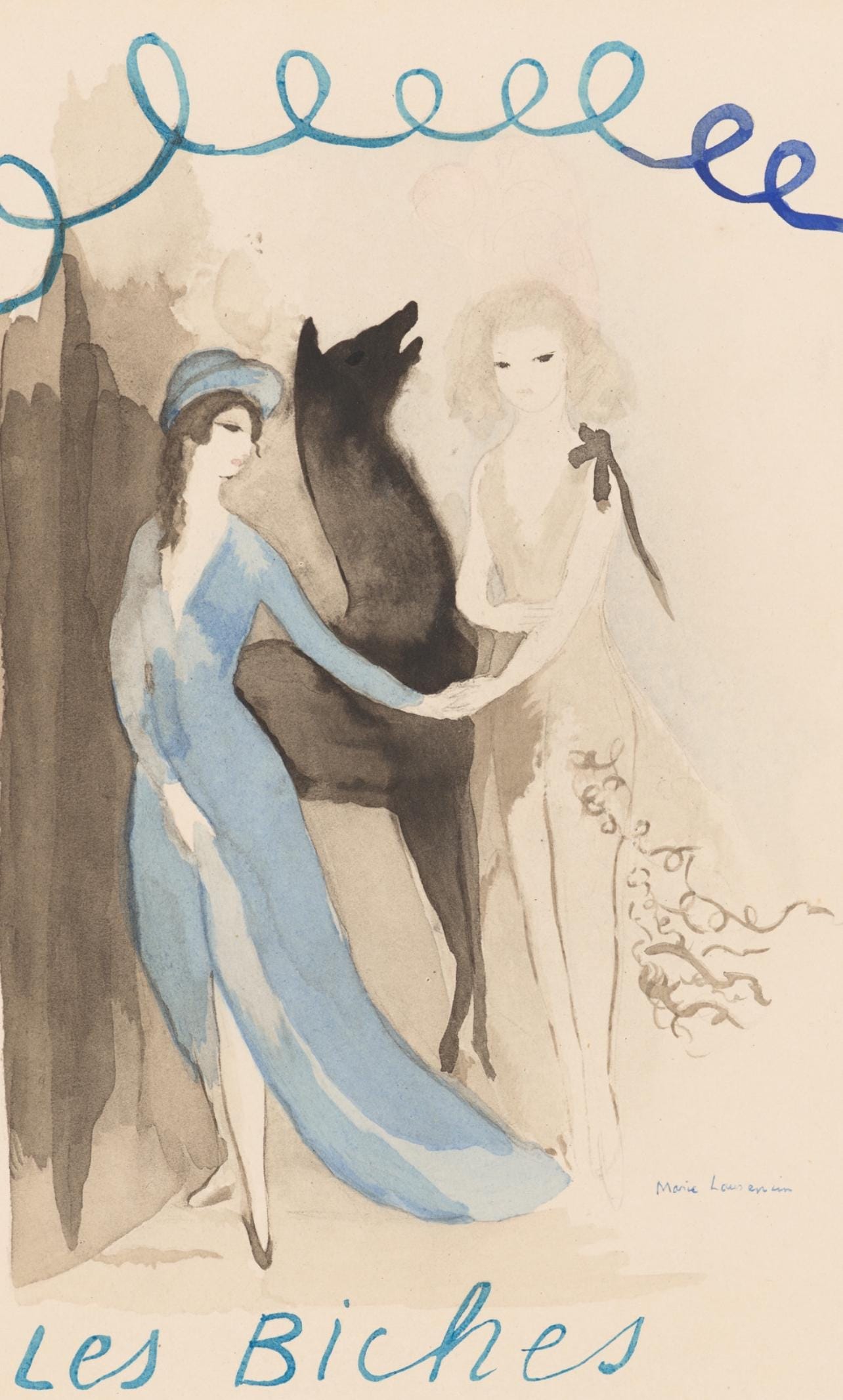 Marie Laurencin, Composition, Les Biches, Limited Edition Lithograph