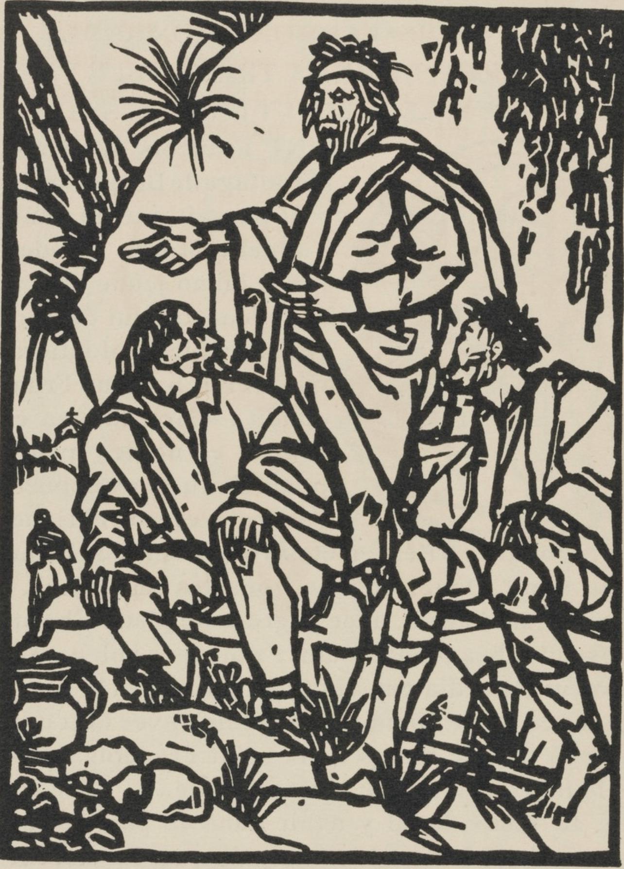 Émile Bernard, Composition (Morane, No. 100), Les Petites Fleurs de St. Françoise, Limited Edition Woodcut