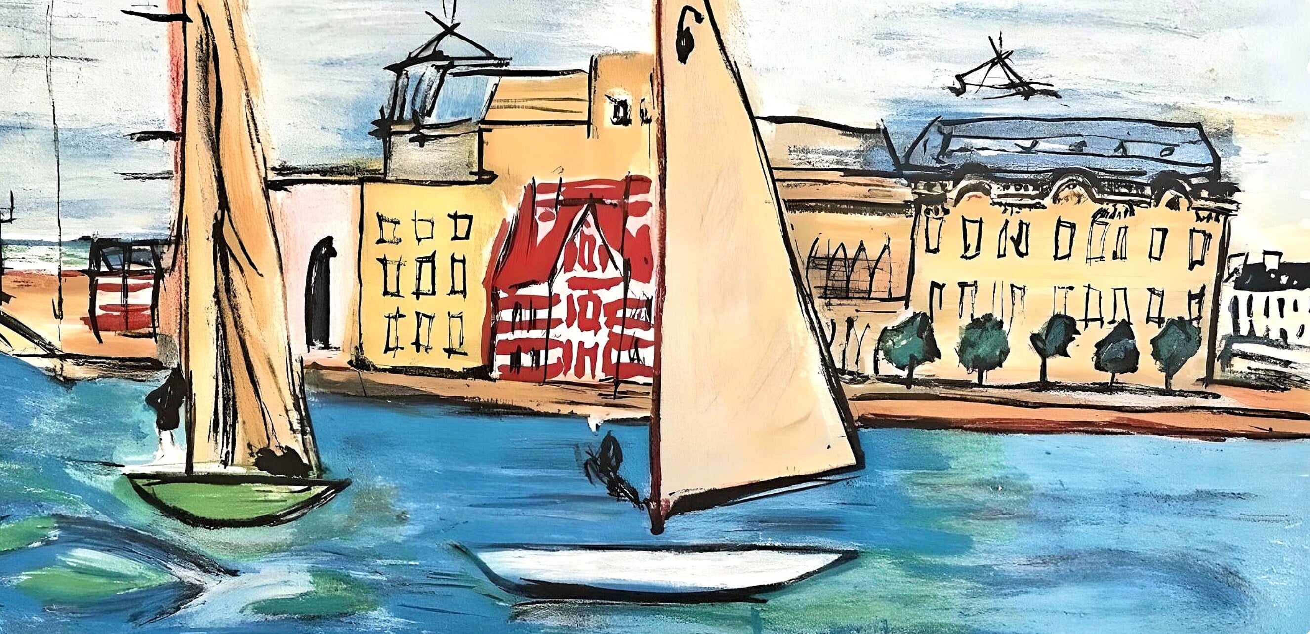 Raoul Dufy, Composition, Les Côtes Normandes, Limited Edition Lithograph