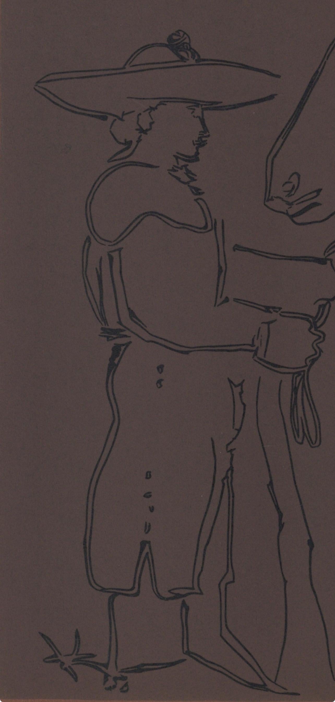 Pablo Picasso, Standing Picador with his Horse (Orozco 214), Grabados al linóleo, Limited Edition Linocut