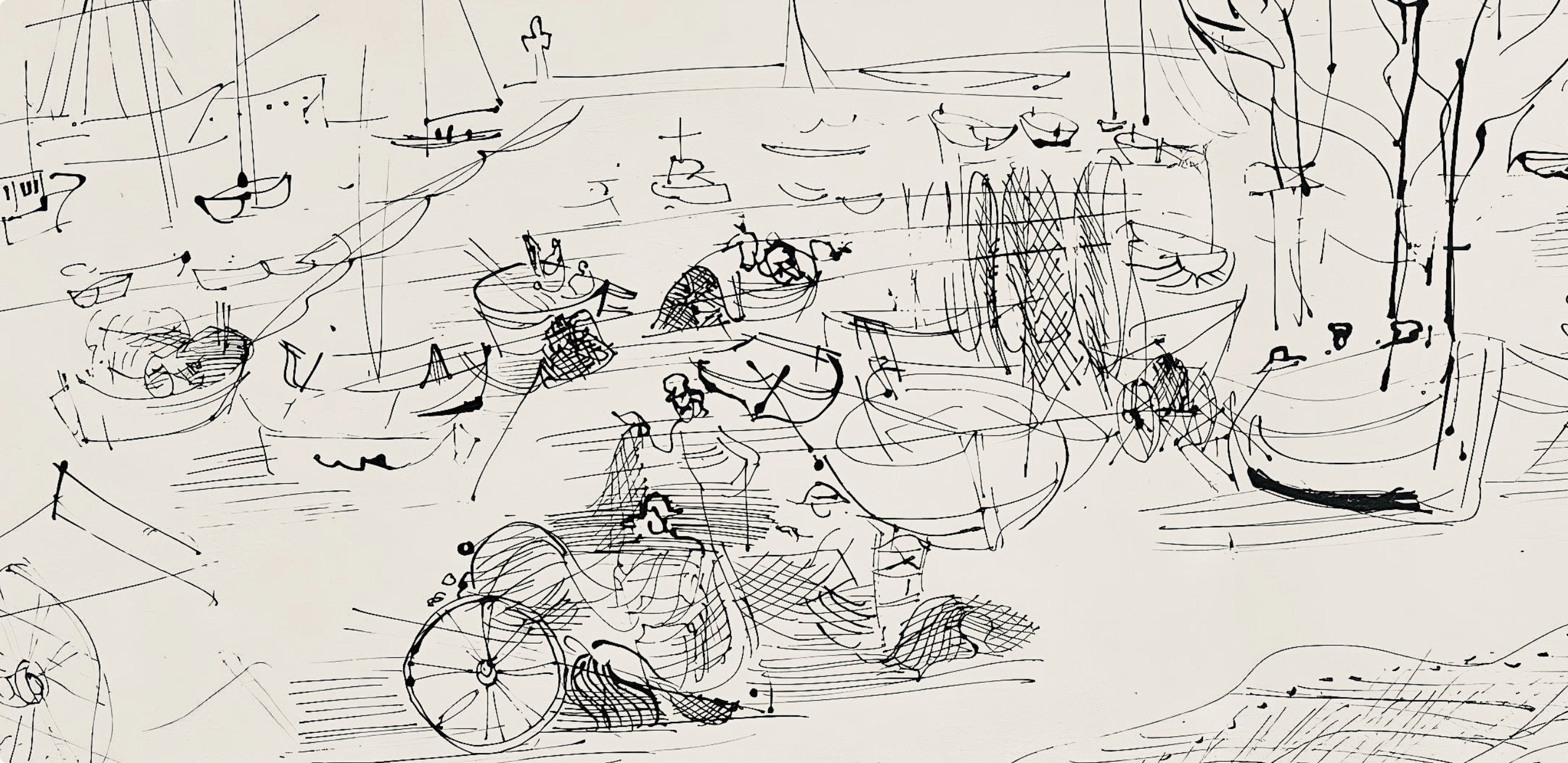 Raoul Dufy, Composition, Les Côtes Normandes, Limited Edition Lithograph