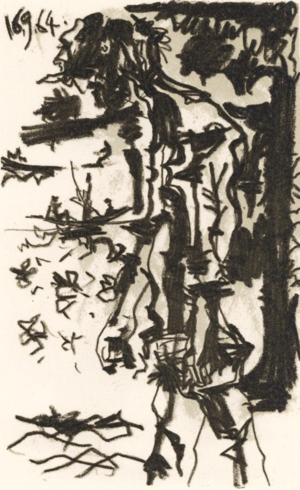 Pablo Picasso, Composition, Le Goût du Bonheur (Cramer 148; Bloch 2013), Limited Edition Mixed Media Lithograph