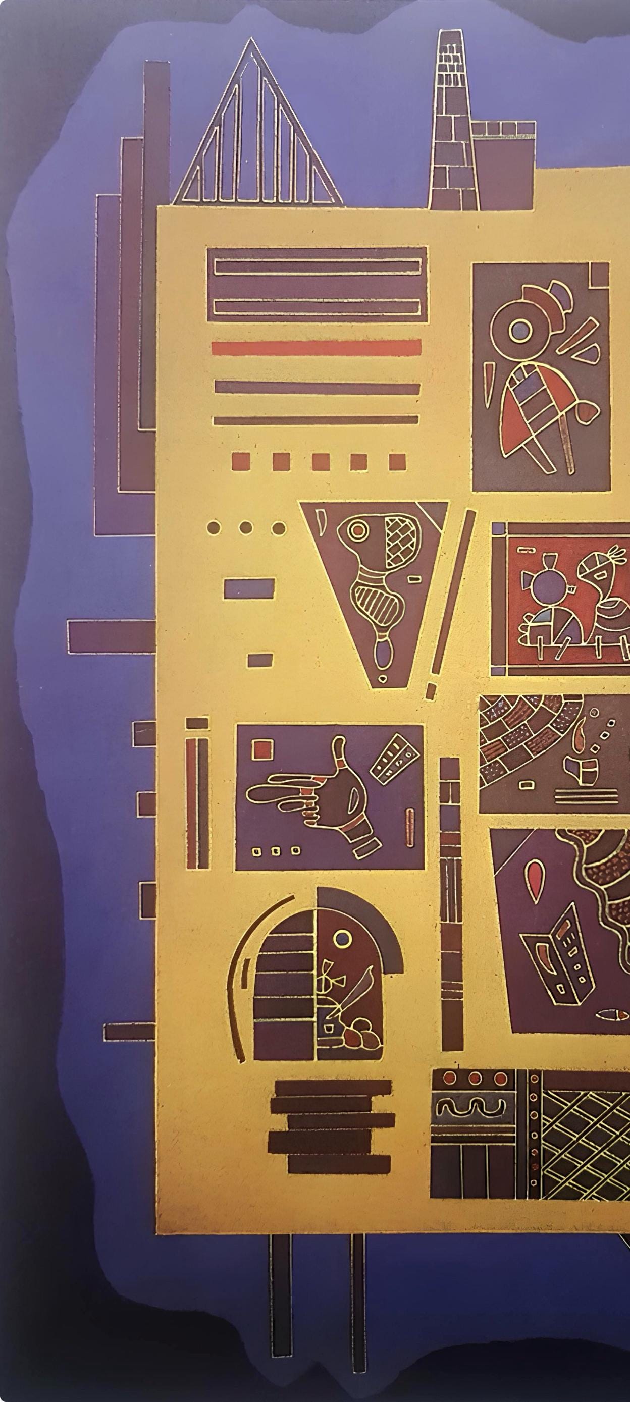 Wassily Kandinsky, Composition, Derrière le miroir, Limited Edition Lithograph