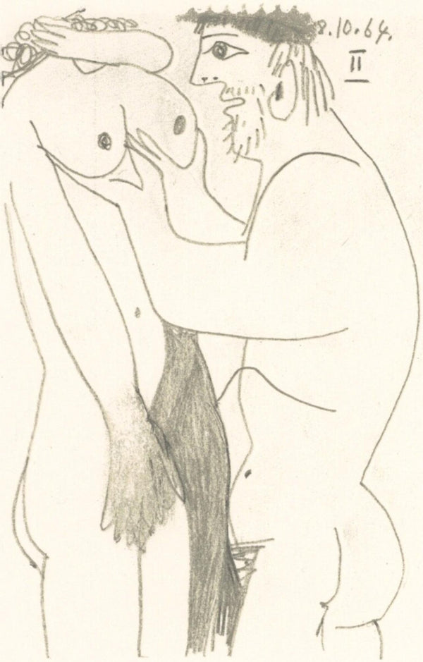 Pablo Picasso, Composition, Le Goût du Bonheur (Cramer 148; Bloch 2013), Limited Edition Mixed Media Lithograph
