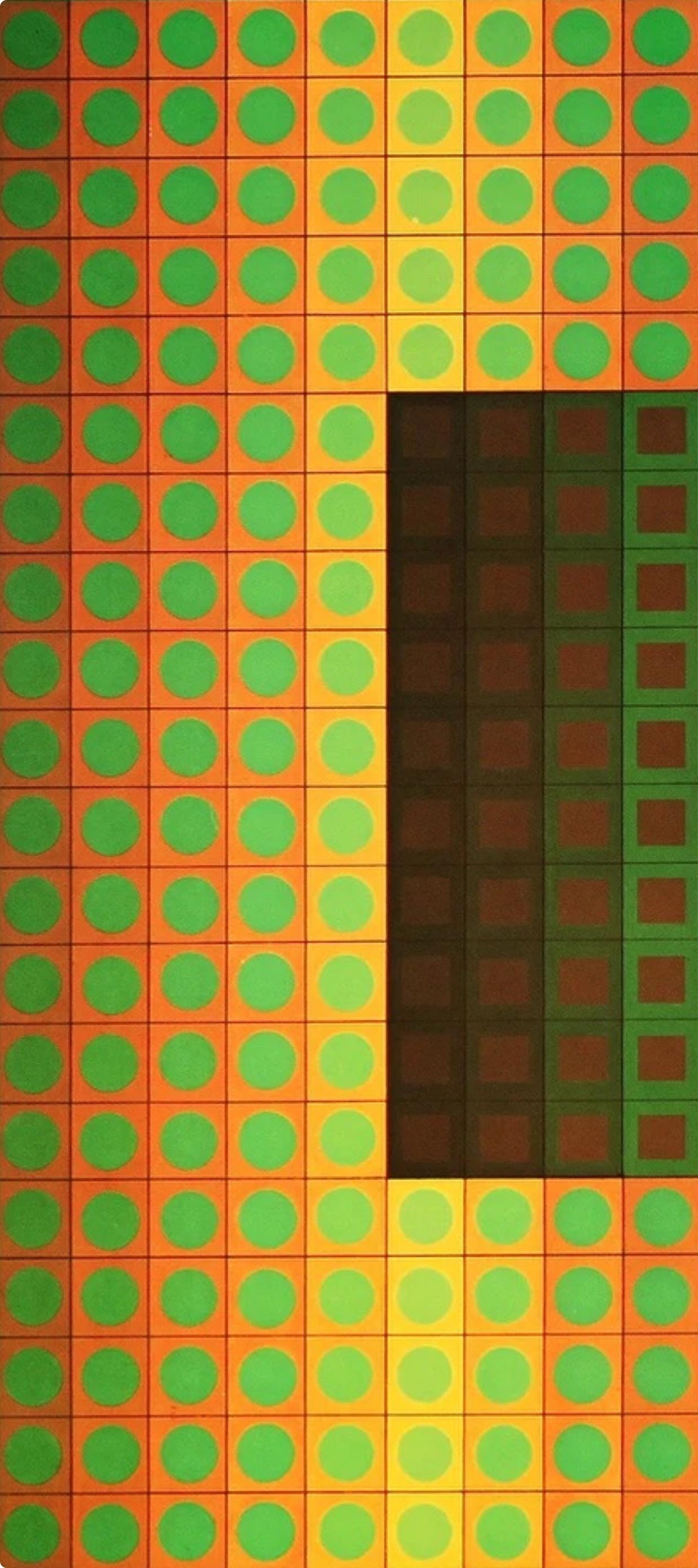Victor Vasarely, Composition, Folklore Planétaire, Limited Edition Héliogravure