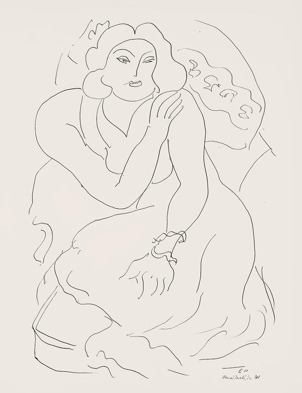 Henri Matisse, Série E, var. 10 (Duthuit 9), Henri Matisse, Dessins, Thèmes et variations, Limited Edition Lithograph