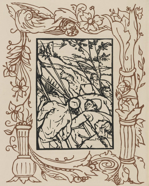 Émile Bernard, Composition (Morane, No. 100), Les Petites Fleurs de St. Françoise, Limited Edition Woodcut