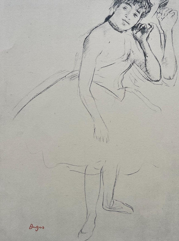 Edgar Degas, Dancer touching her earring, Ten Ballet Sketches, Limited Edition Lithograph