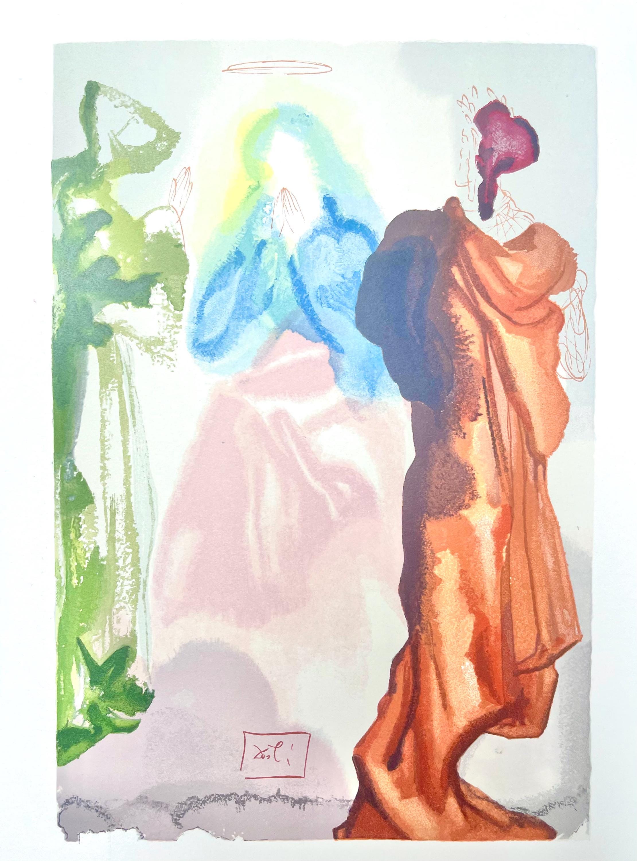 Salvador Dali, Paradies XXXIV (Field 189-200; Michler/Löpsinger 1039-1138), Die Göttliche Komödie, Signed, Limited Edition Woodcut