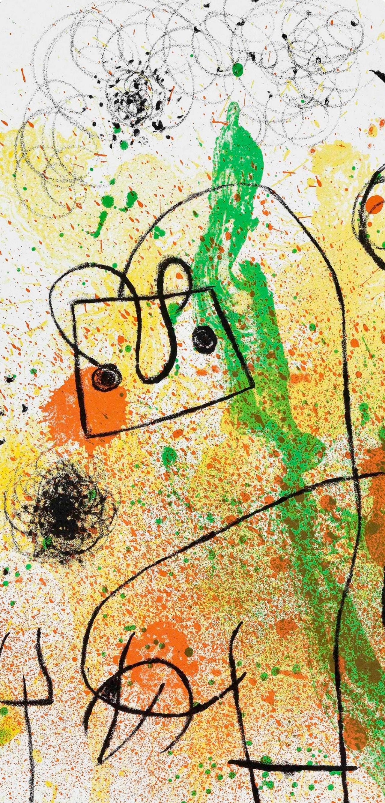 Joan Miró, Composition (Cramer 112; Mourlot 439-442), Derrière le miroir, Limited Edition Lithograph