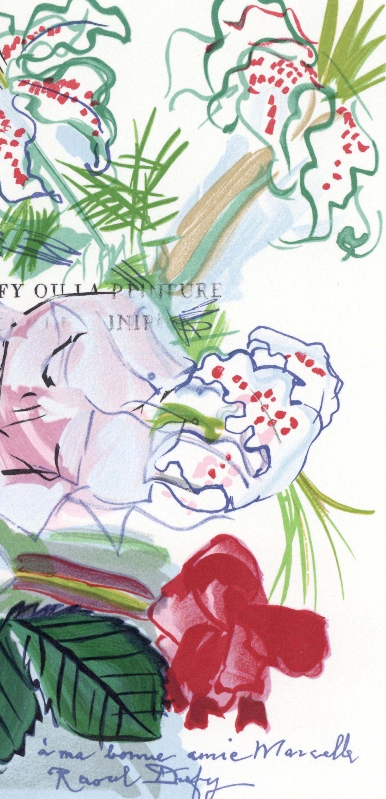 Raoul Dufy, Fleurs peintes en manière, Lettre à mon peintre Raoul Dufy, Limited Edition Lithograph