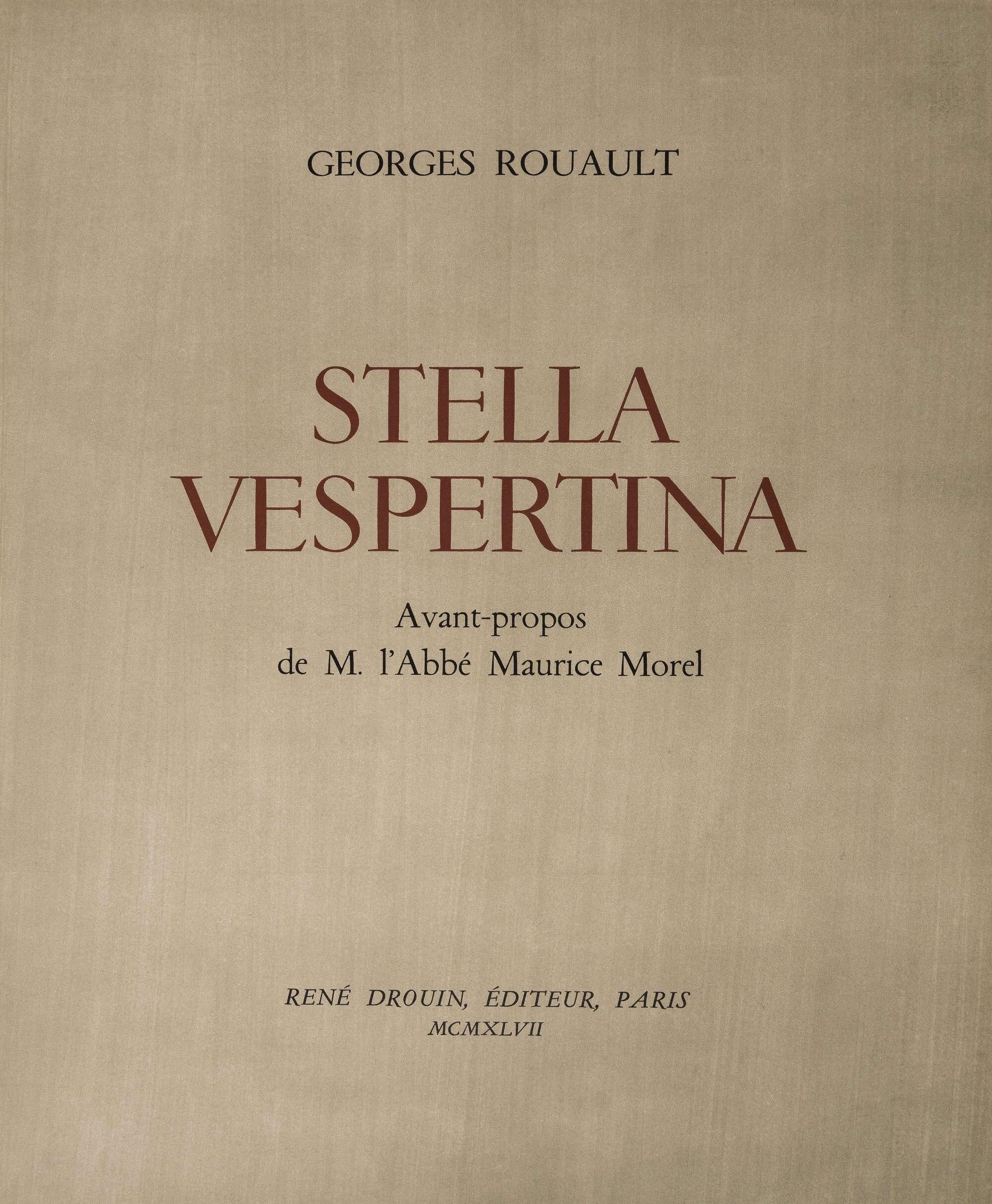 Georges Rouault, Composition, Stella Vespertina, Limited Edition Héliogravure