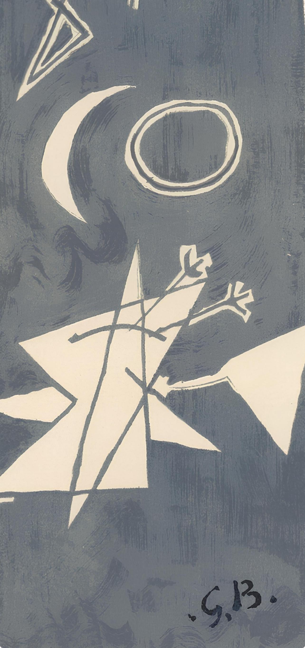 Georges Braque, Ciel gris II (Maeght 1033), Derrière le miroir, Limited Edition Lithograph