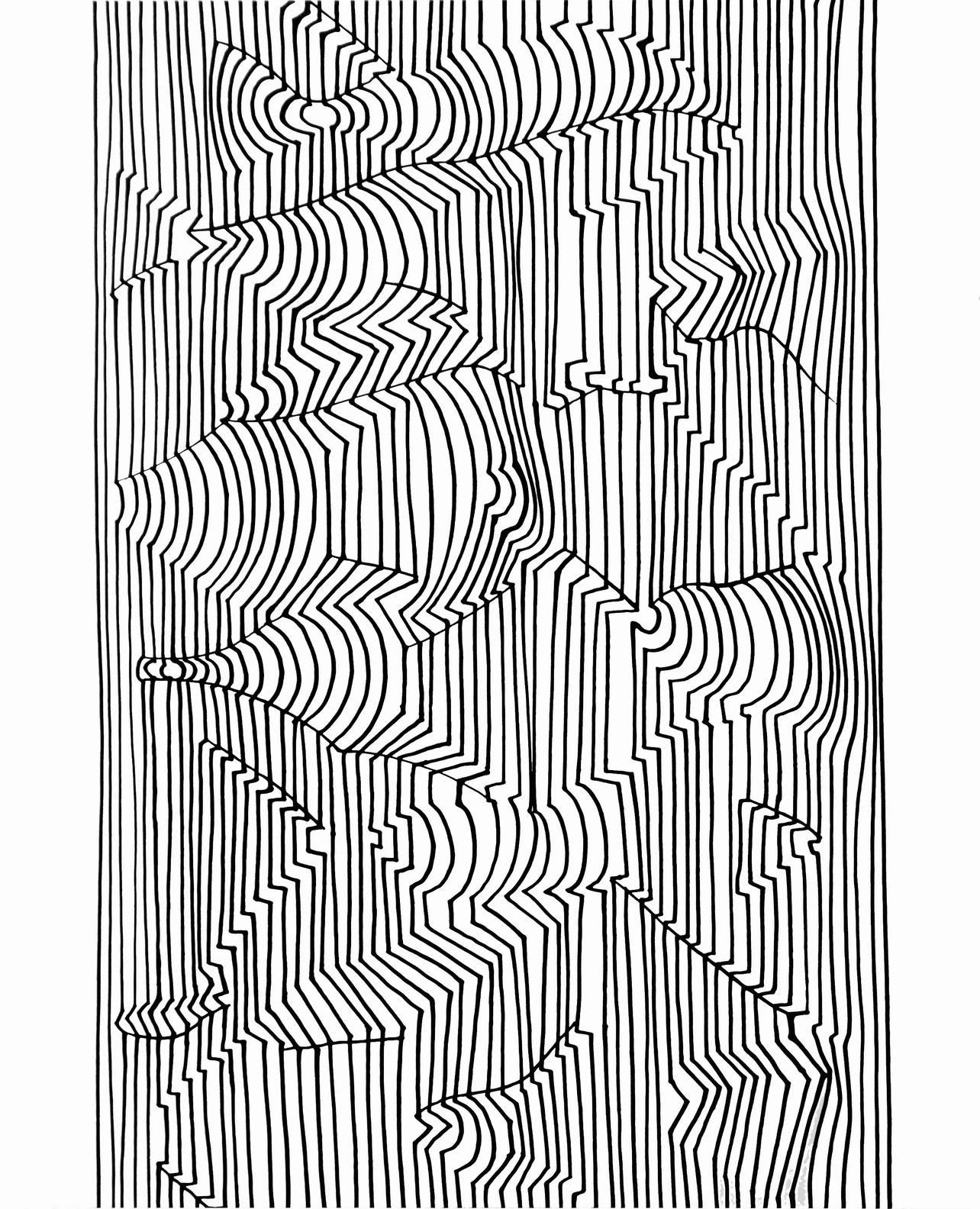 Victor Vasarely, Composition, Ondulatoires, Limited Edition Héliogravure