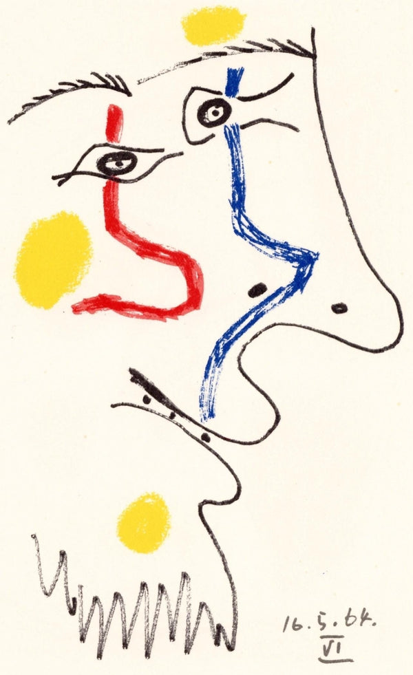 Pablo Picasso, Composition, Le Goût du Bonheur (Cramer 148; Bloch 2013), Limited Edition Mixed Media Lithograph