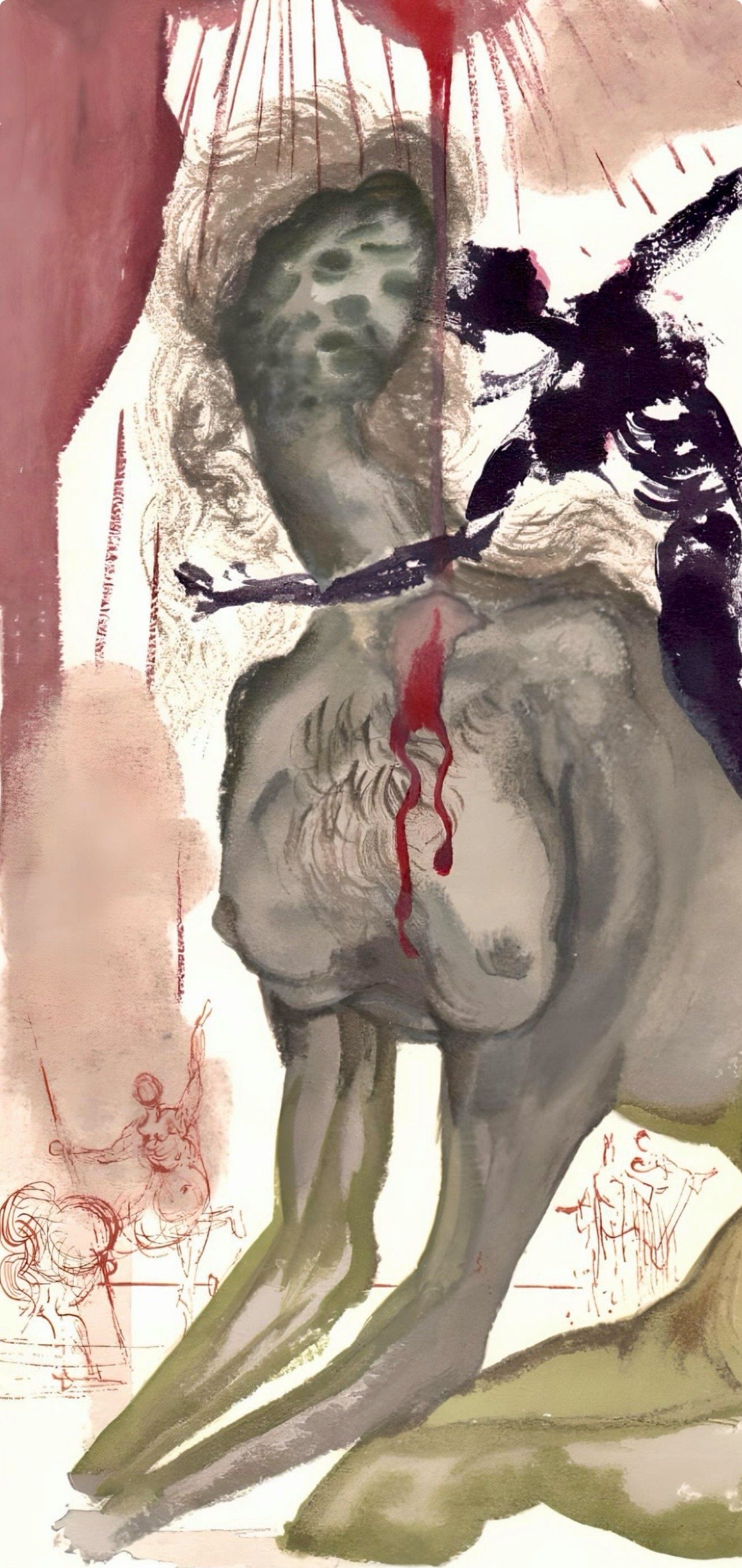 Salvador Dali, The Minotaur (Michler/Löpsinger 1039-1138; Field 189-200), La Divine Comédie, Limited Edition Woodcut