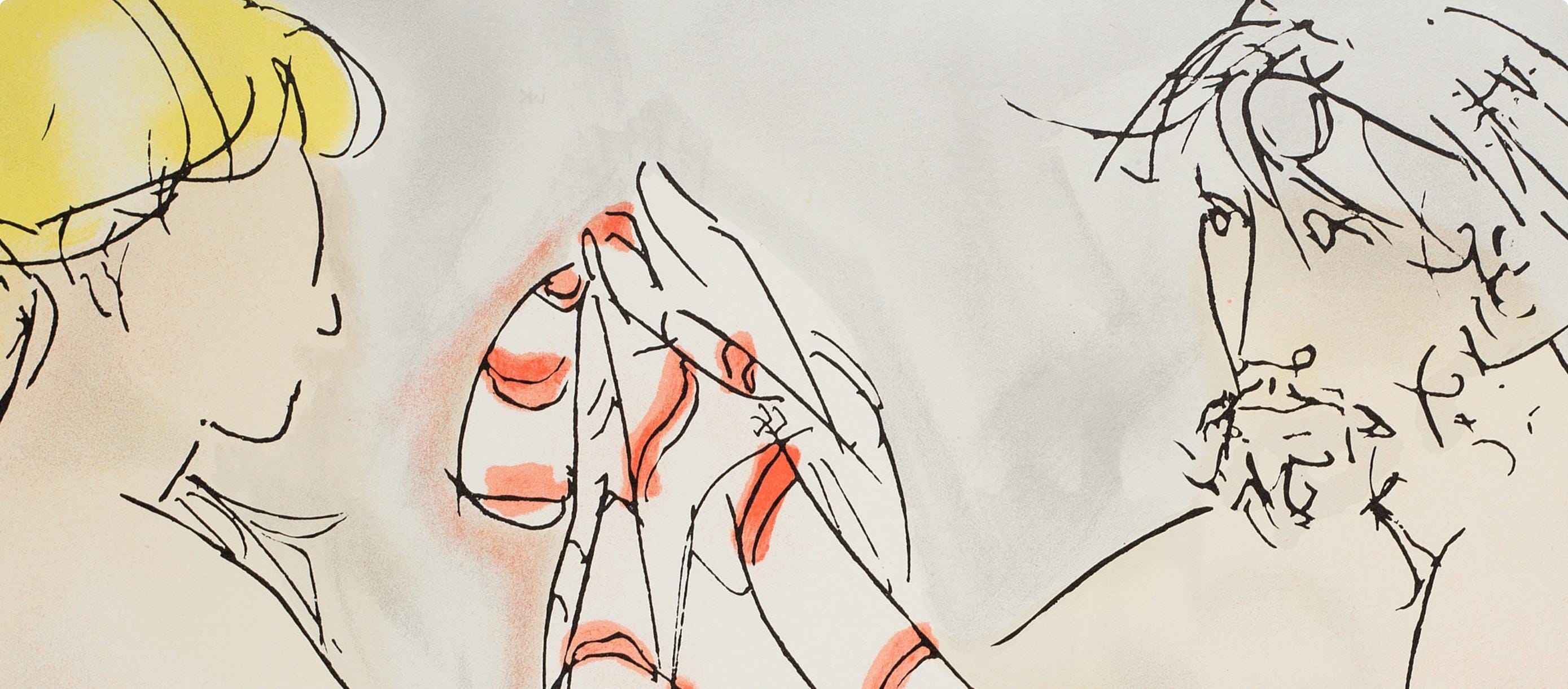 Giacomo Manzù, Composition, XXe siècle, Limited Edition Lithograph