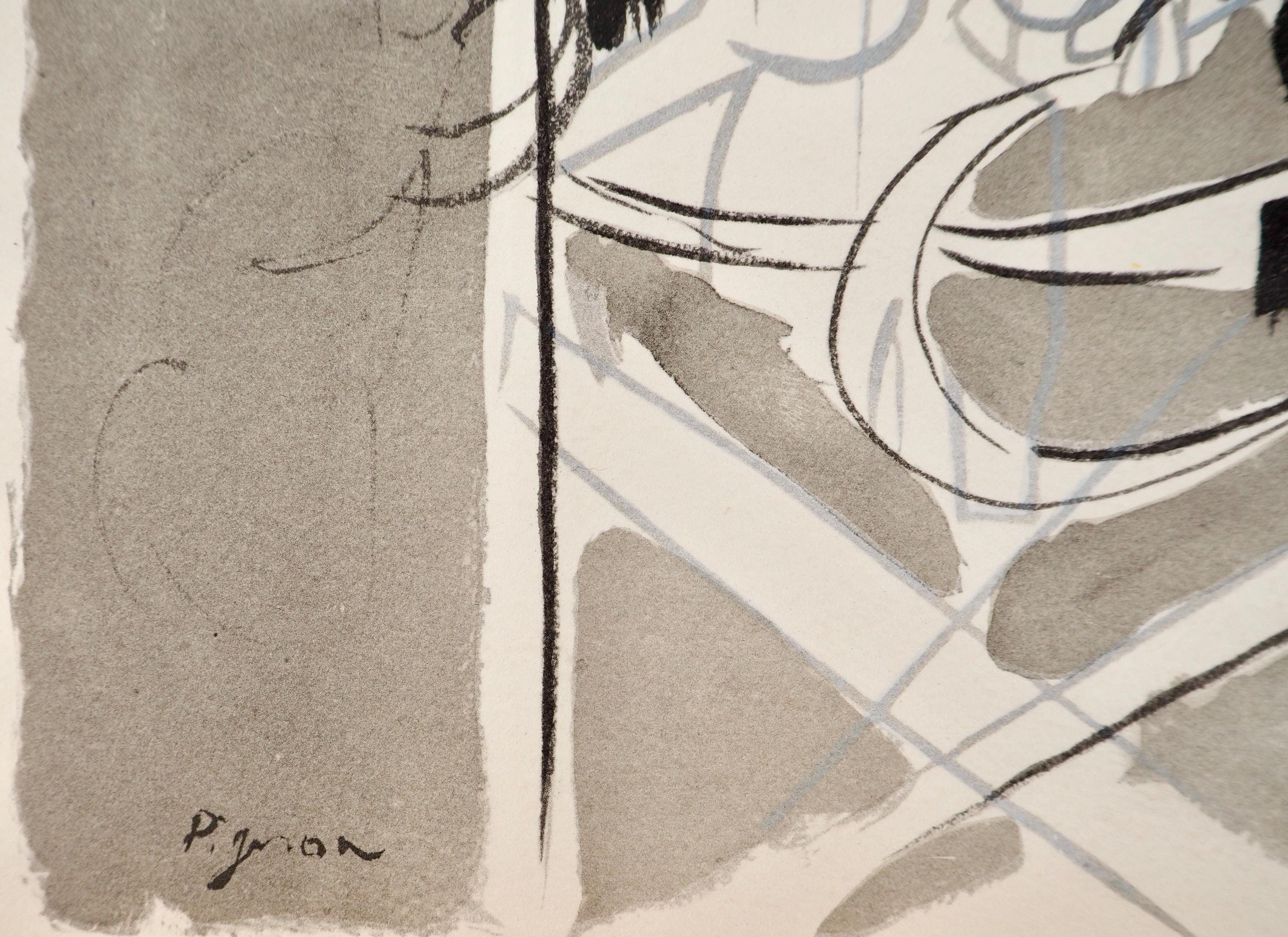 Édouard Pignon, Composition, Arbres et Voiles, Limited Edition Lithograph
