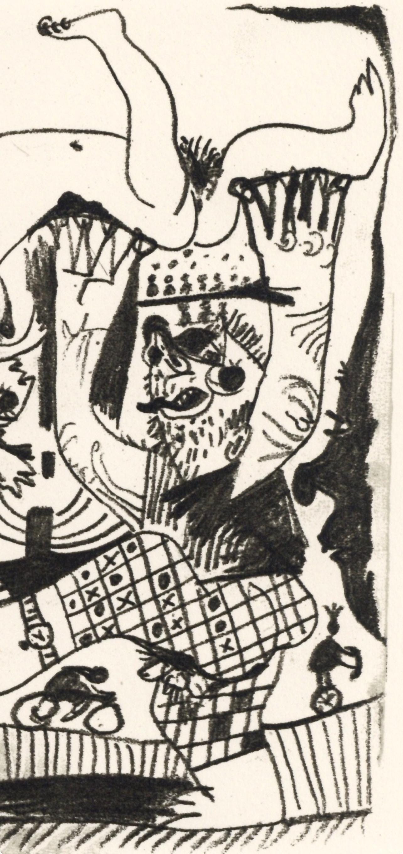 Pablo Picasso, Composition, Le Goût du Bonheur (Cramer 148; Bloch 2013), Limited Edition Mixed Media Lithograph