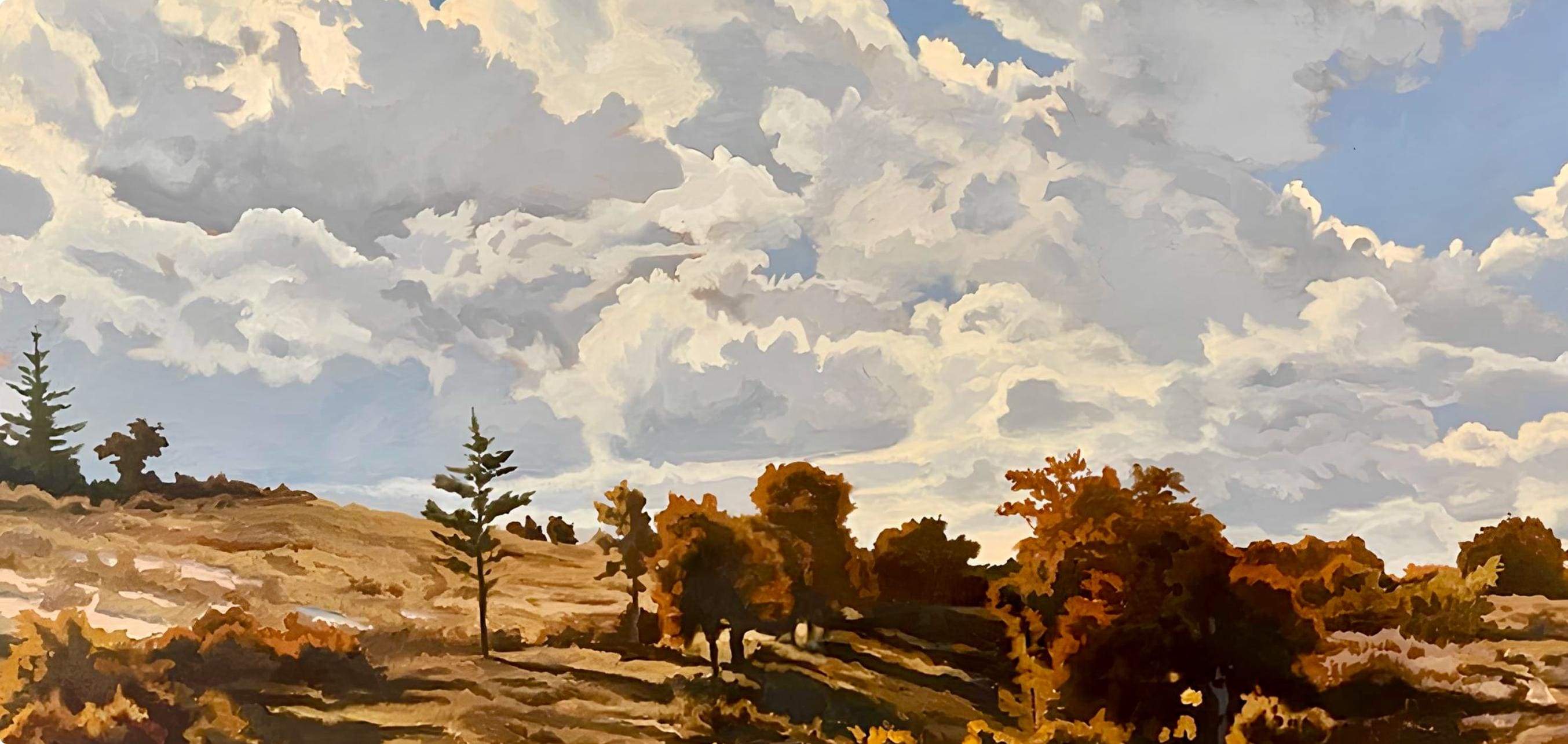 Ian Hornak, Pastoral Landscape, Original Painting (50 x 72 inches)