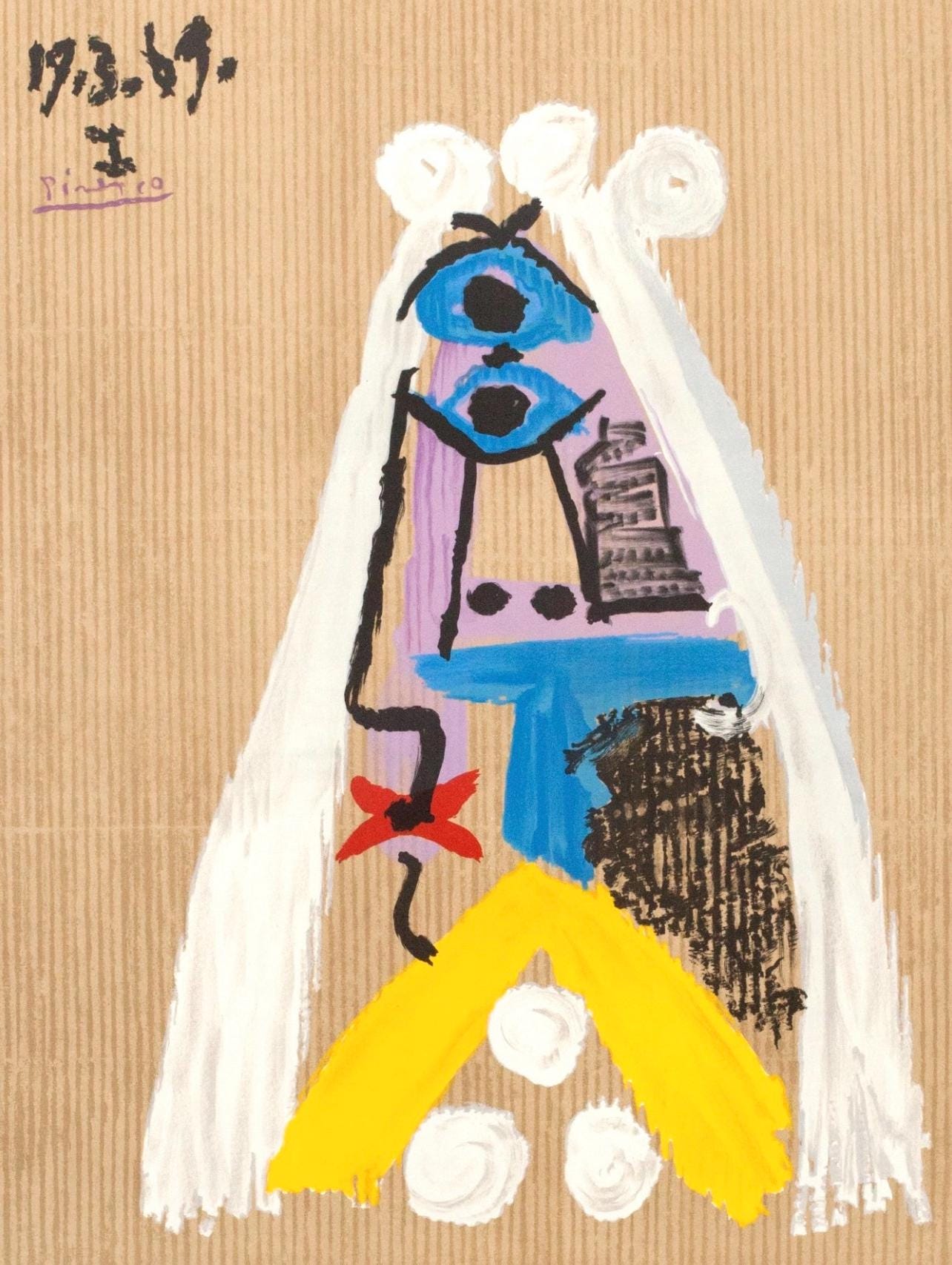 Pablo Picasso, Composition (Orozco 207-261), Vingt-Neuf Portraits Imaginaires, Limited Edition Lithograph