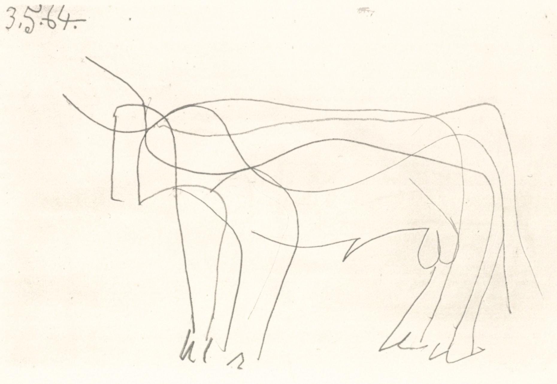 Pablo Picasso, Composition, Le Goût du Bonheur (Cramer 148; Bloch 2013), Limited Edition Mixed Media Lithograph