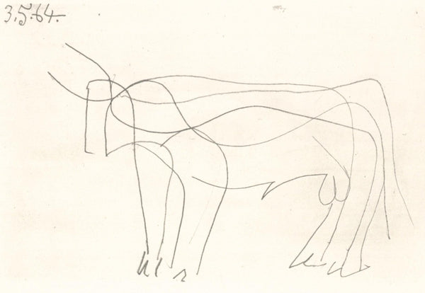 Pablo Picasso, Composition, Le Goût du Bonheur (Cramer 148; Bloch 2013), Limited Edition Mixed Media Lithograph