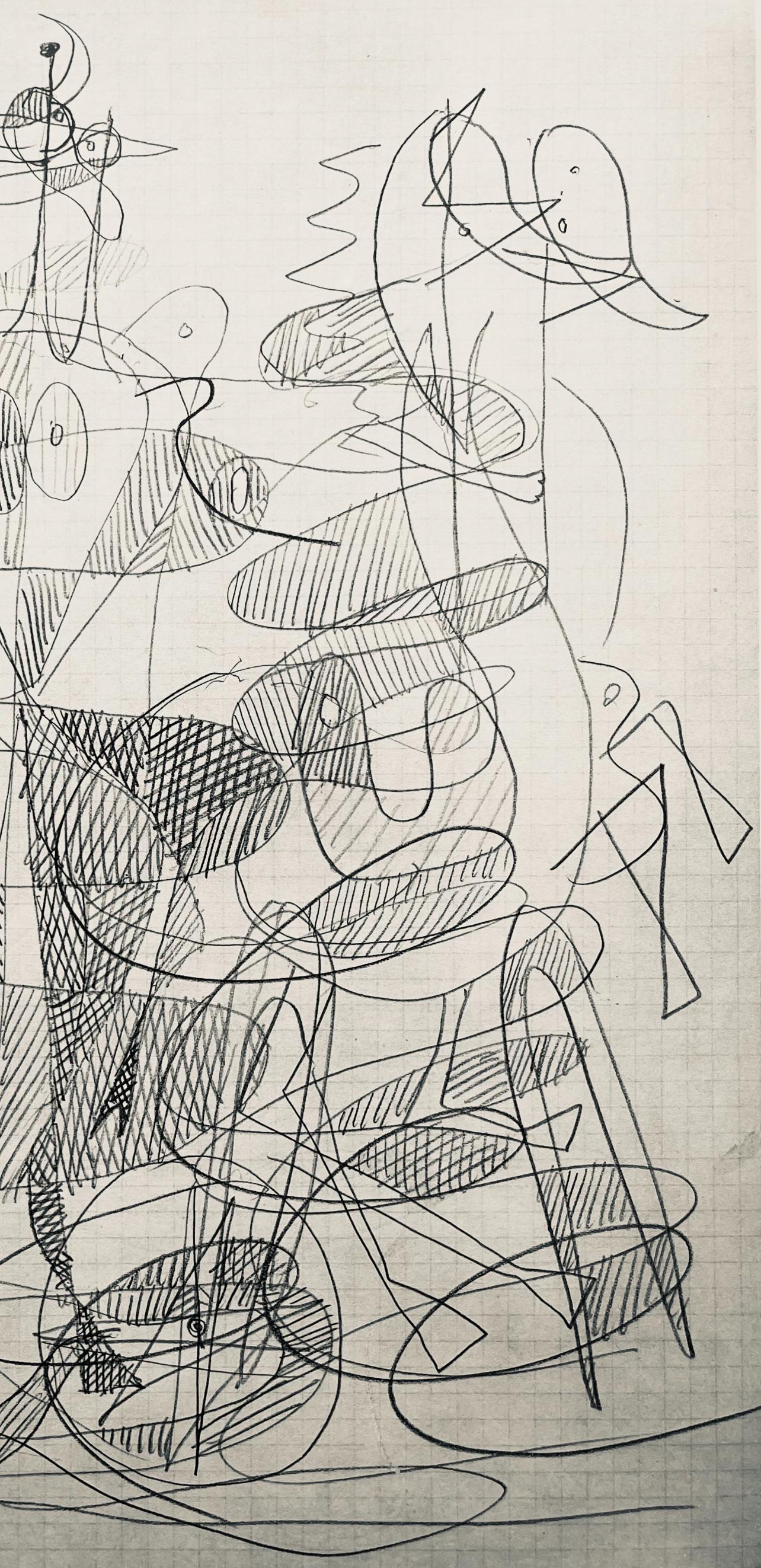 Georges Braque, Composition (Vallier 23), Hesiode, Théogonie, Derrière le miroir, Limited Edition Lithograph